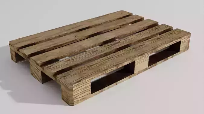Wooden pallet 02 3D model