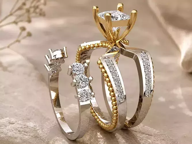 HIGH RING wedding engagement solitaire ring