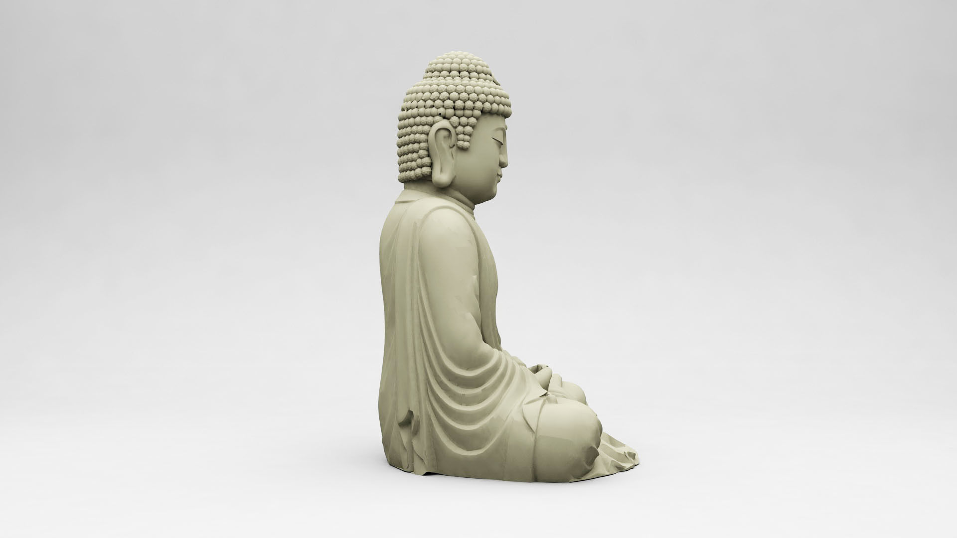Buddha Statue 3D model_2