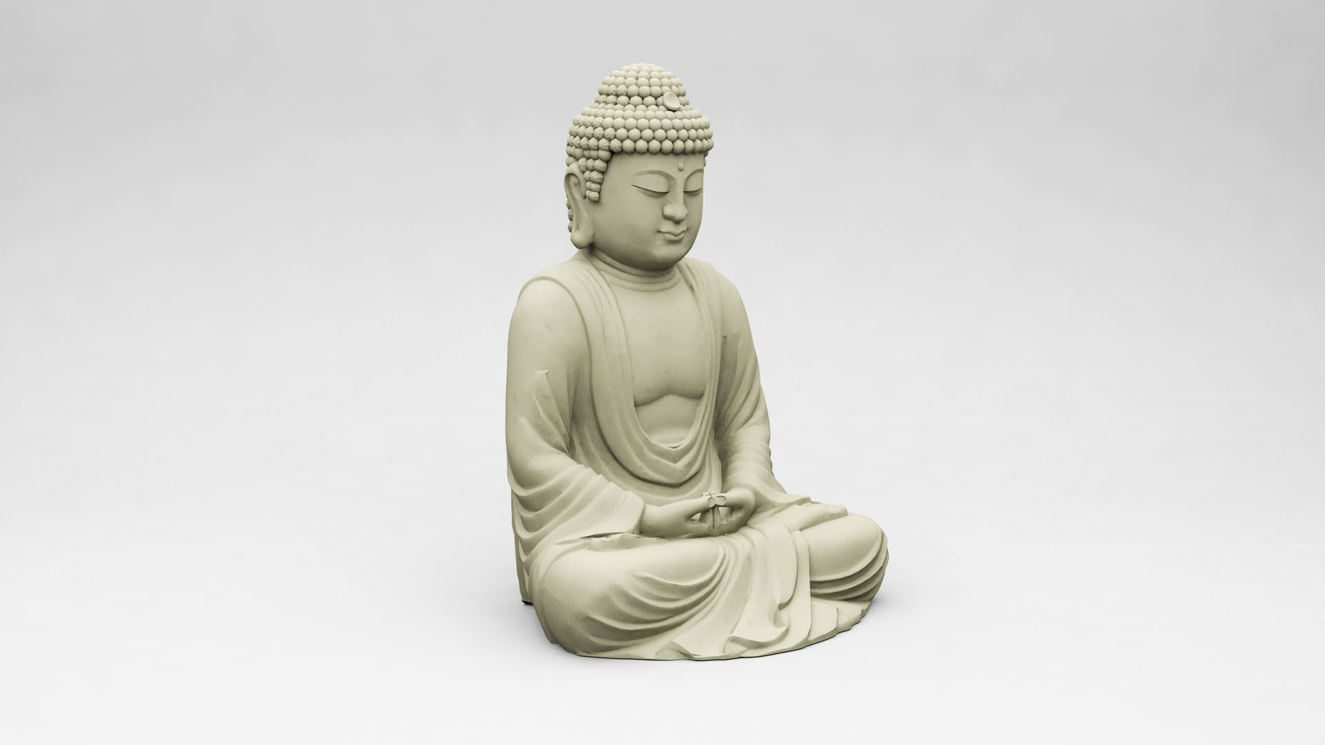 Buddha Statue 3D model_3
