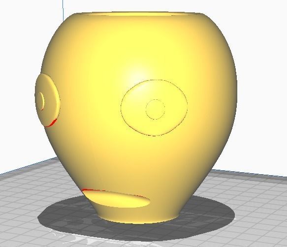 Blue Pikmin Planter 3D print model_1