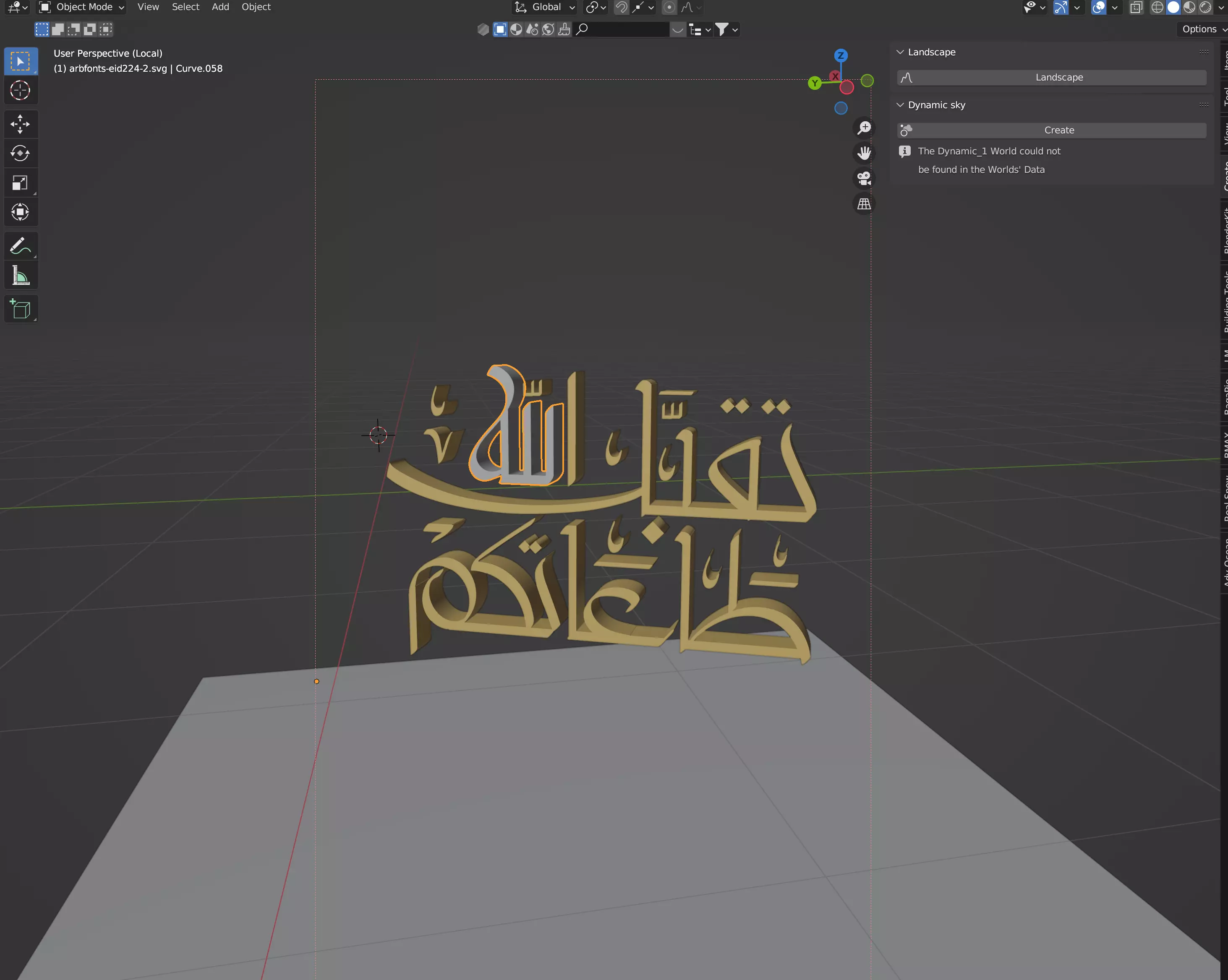 eid mobarak Free 3D model_0