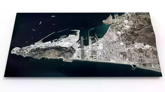 Gibraltar British overseas 3D model