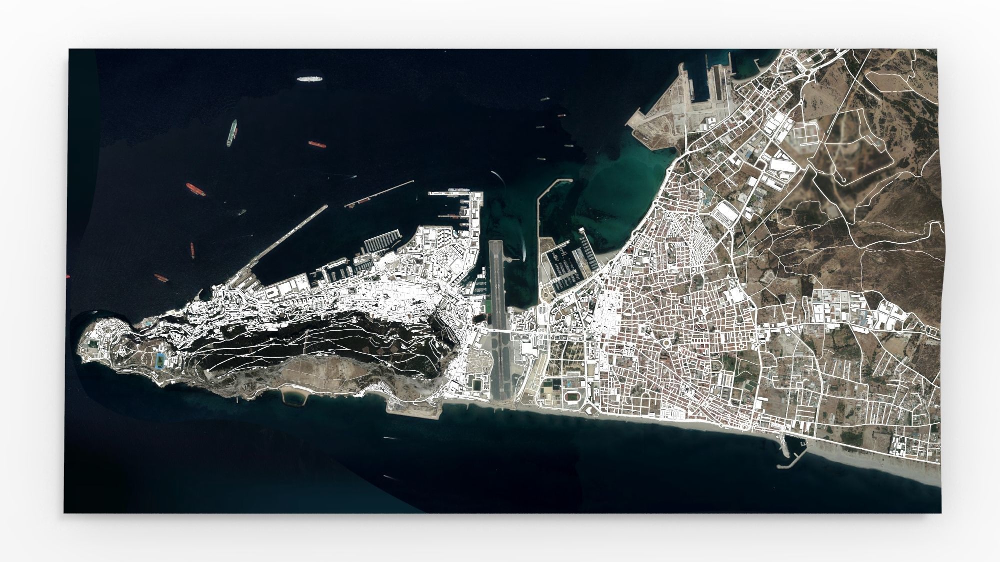 Gibraltar British overseas 3D model_2