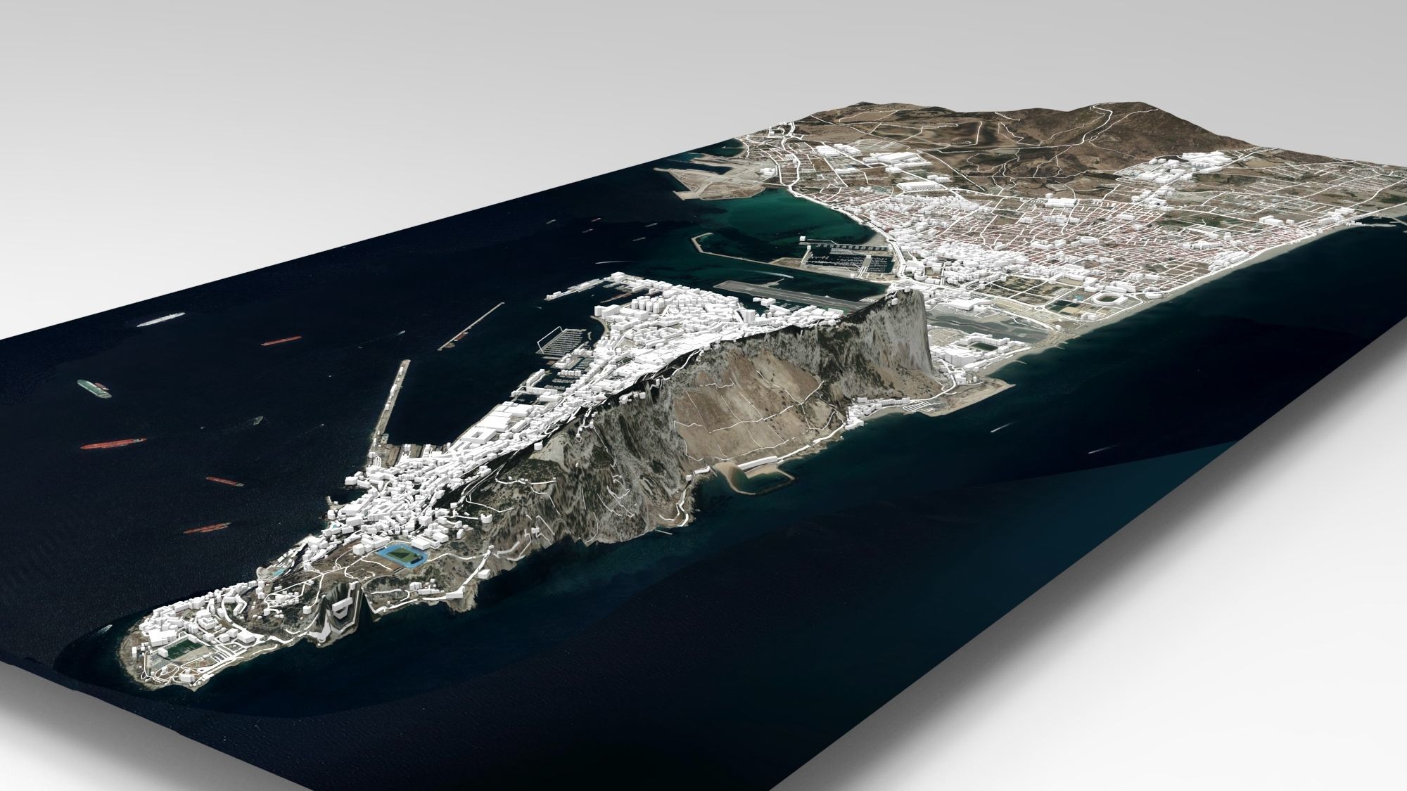 Gibraltar British overseas 3D model_3