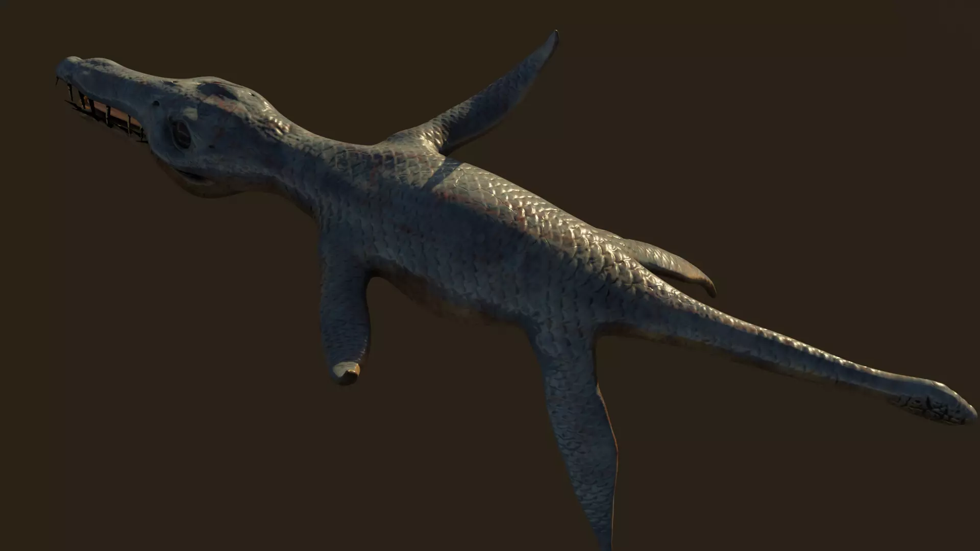 Liopleurodon dinosaur 3D model_0