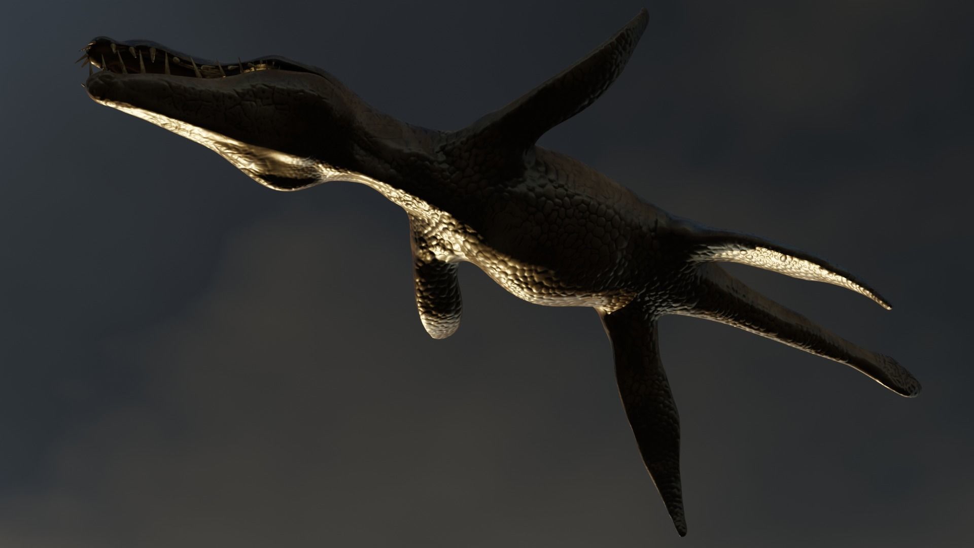 Liopleurodon dinosaur 3D model_13