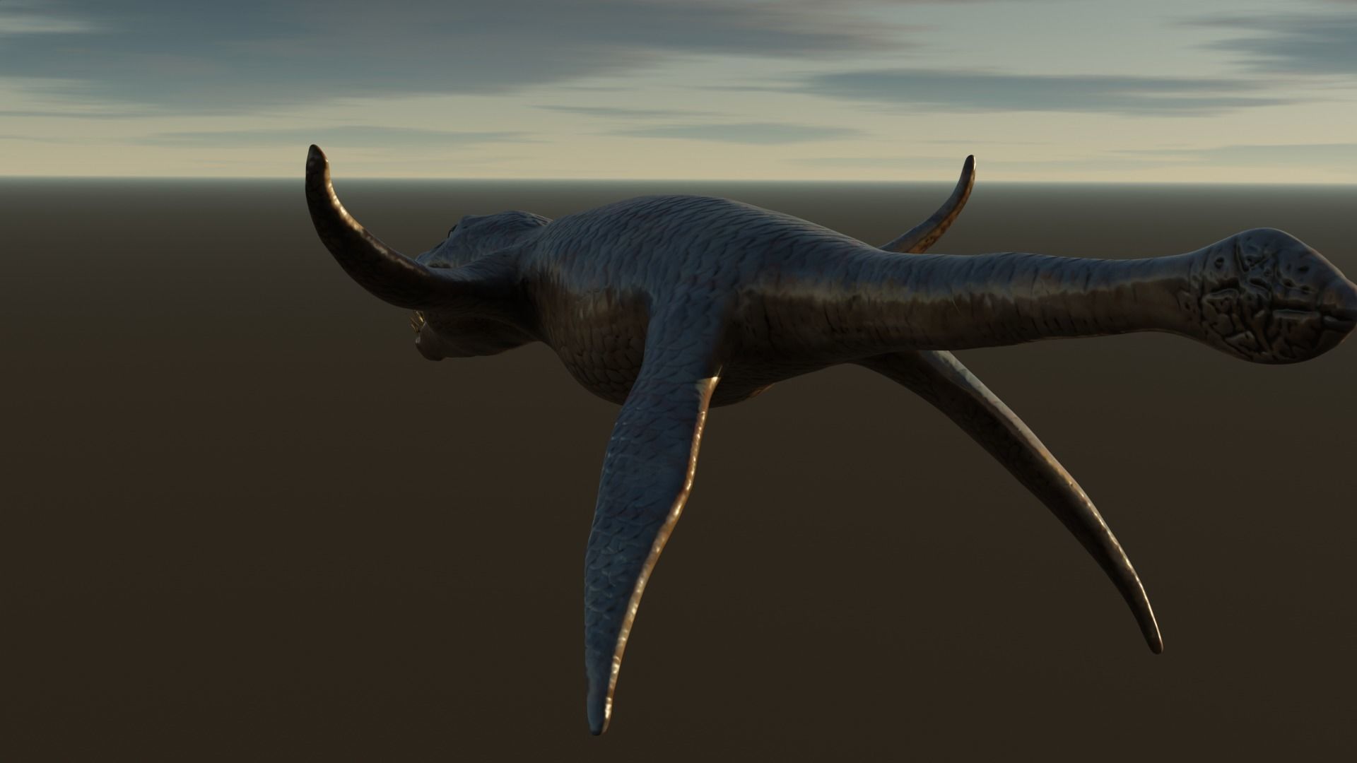 Liopleurodon dinosaur 3D model_12