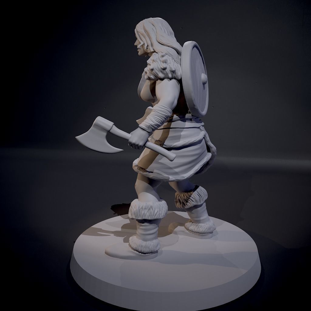 Female Barbarian 3D print model_4