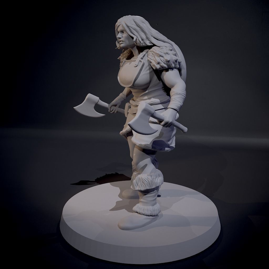 Female Barbarian 3D print model_3