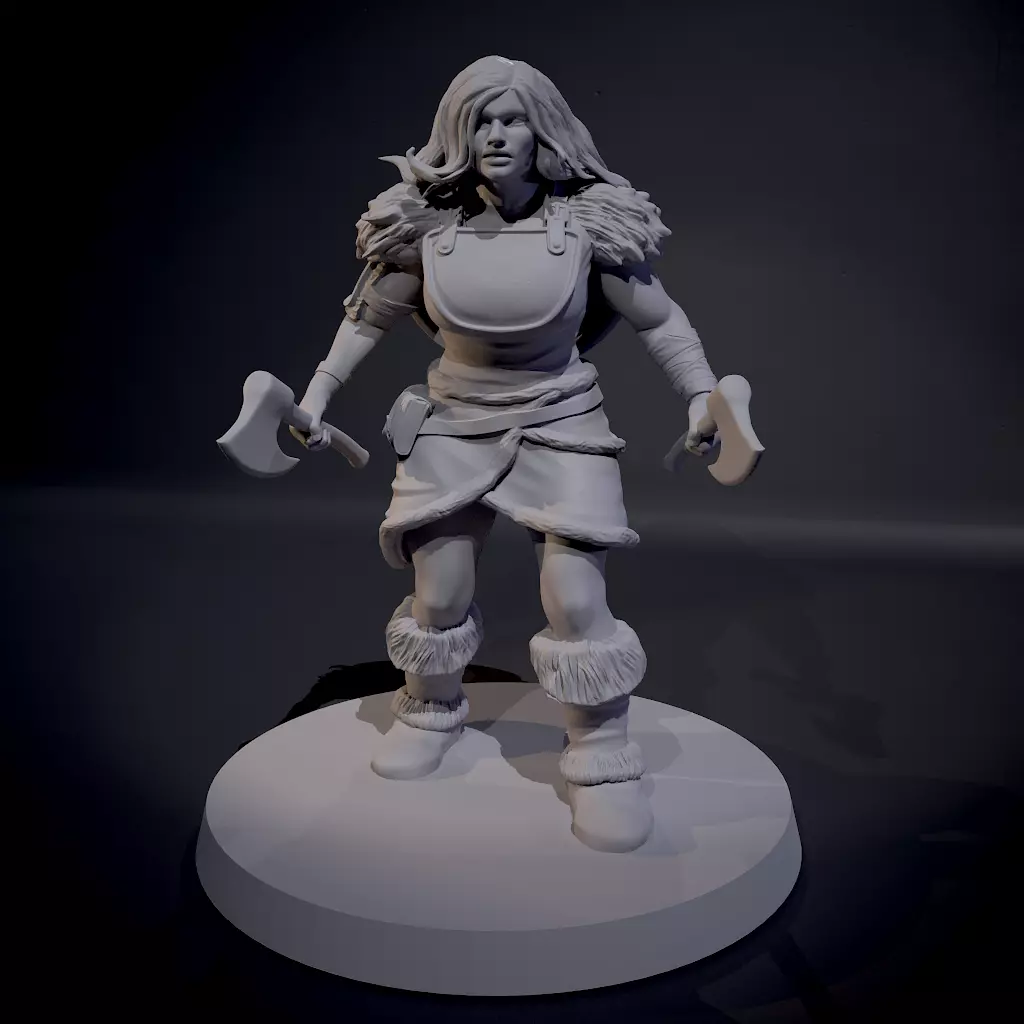 Female Barbarian 3D print model_0