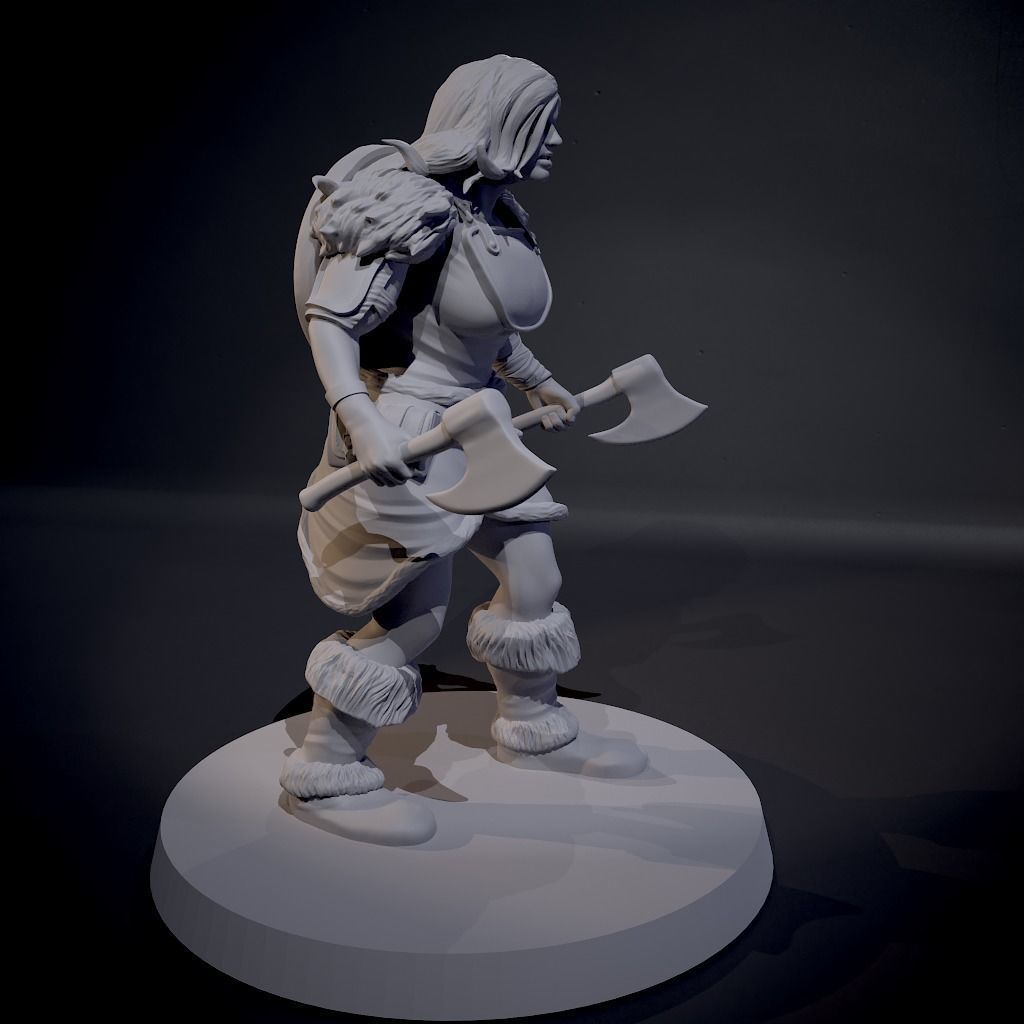 Female Barbarian 3D print model_7