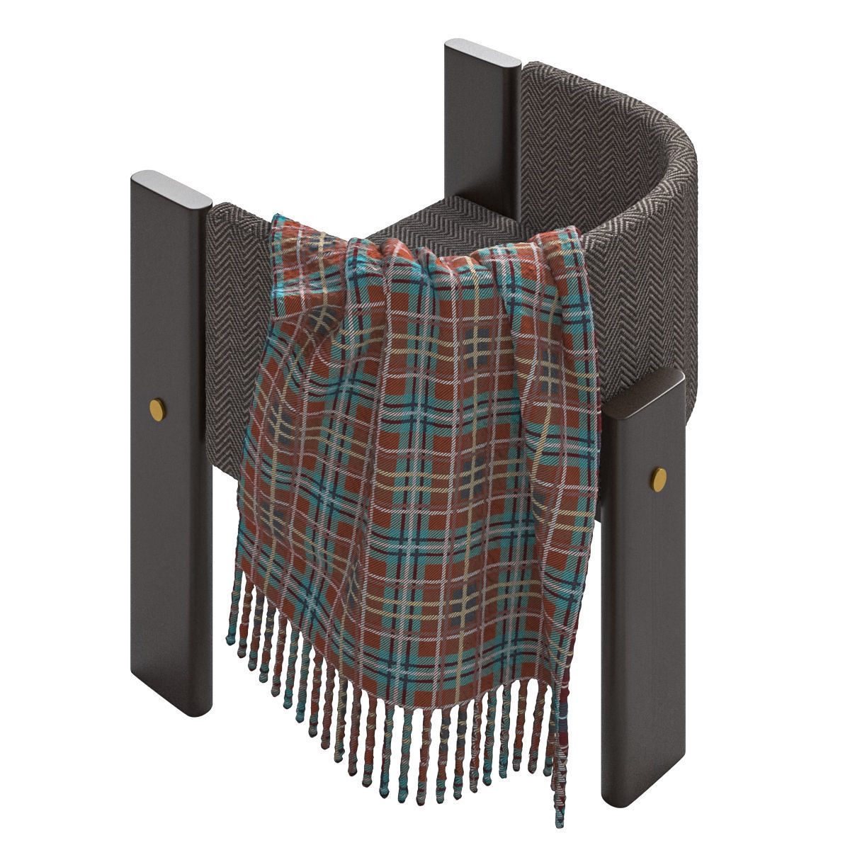 Malta Boucle Dining Chair 3D model_4