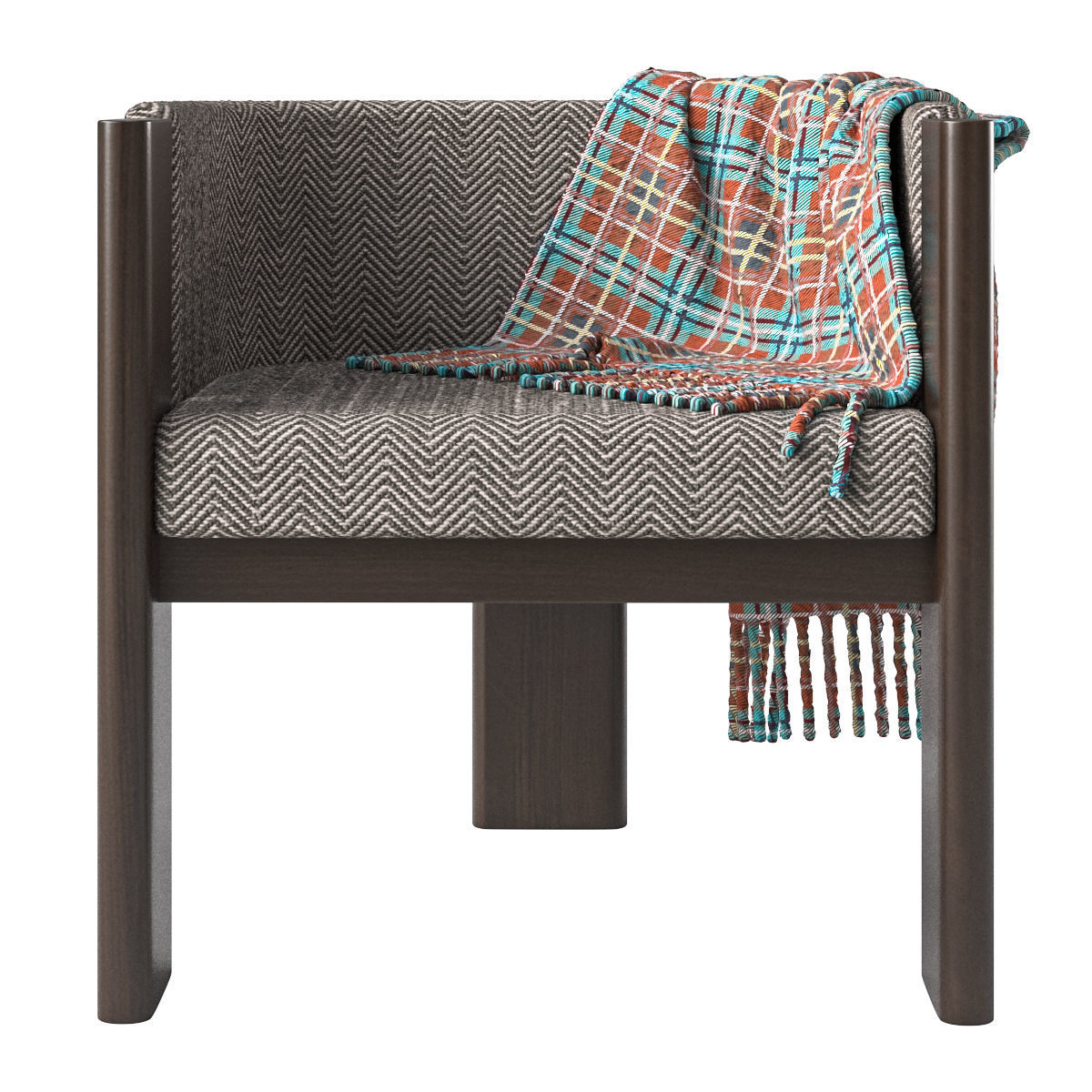 Malta Boucle Dining Chair 3D model_2
