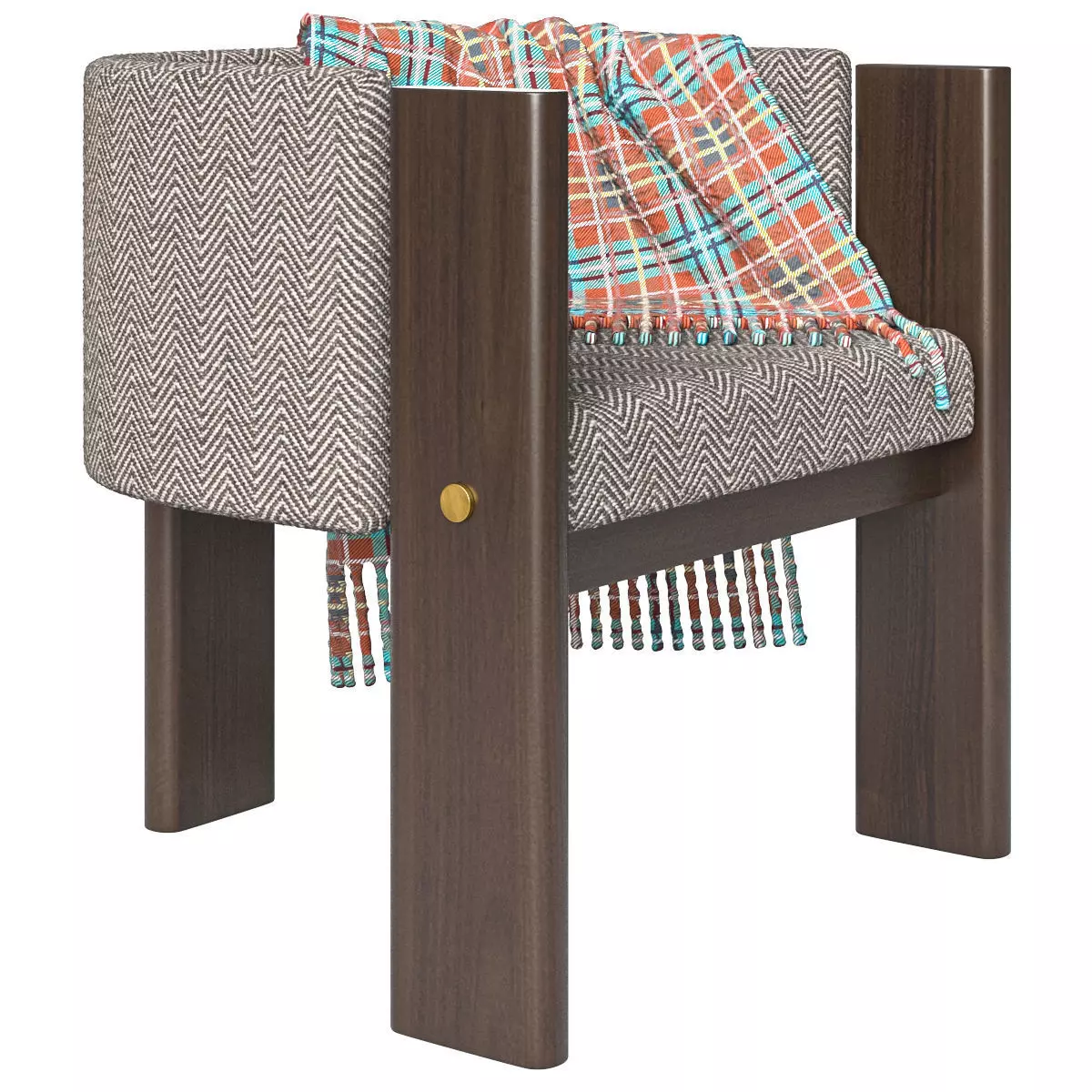 Malta Boucle Dining Chair 3D model_0