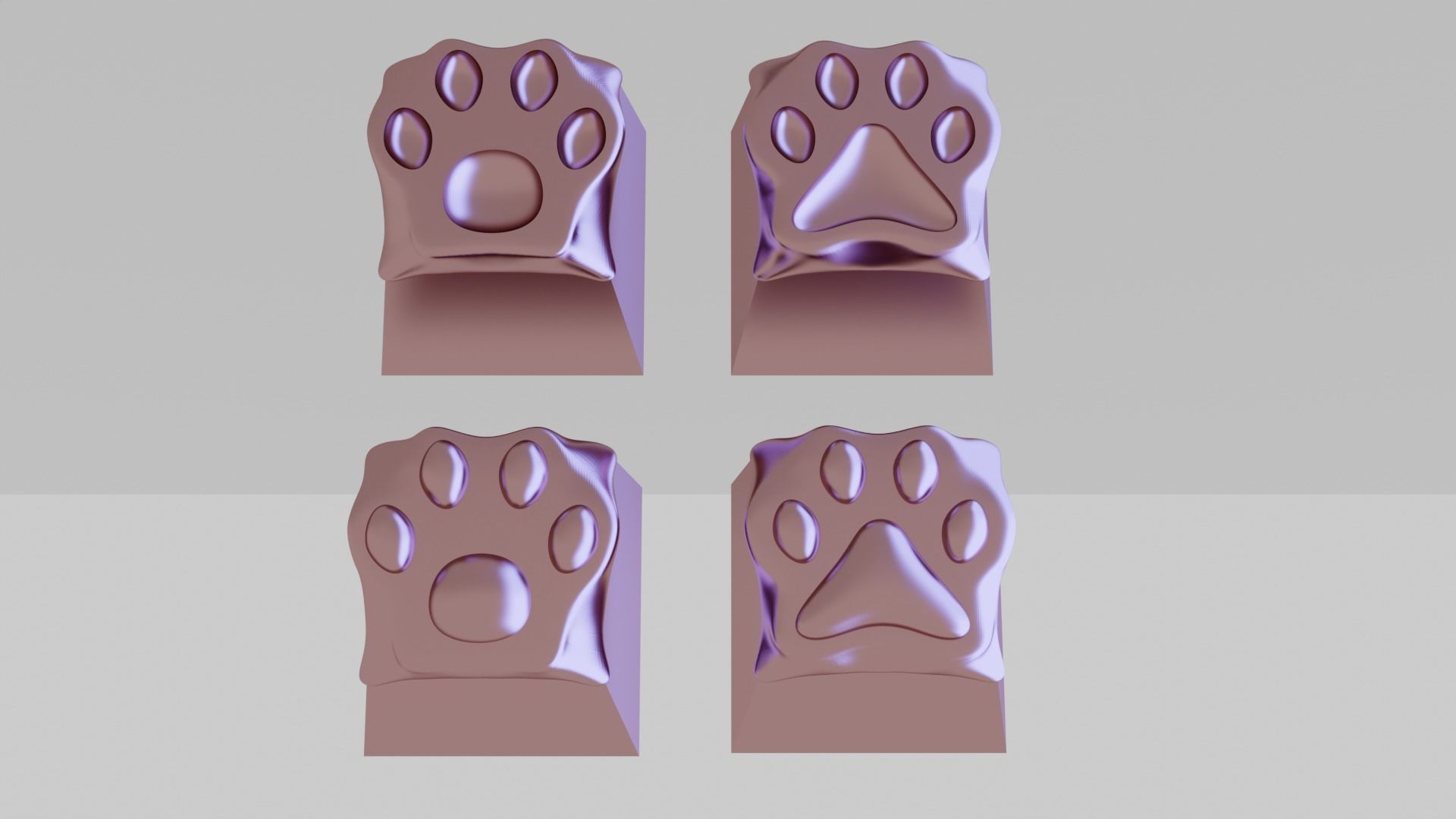 Cat Paw Keycaps 3D print model_5