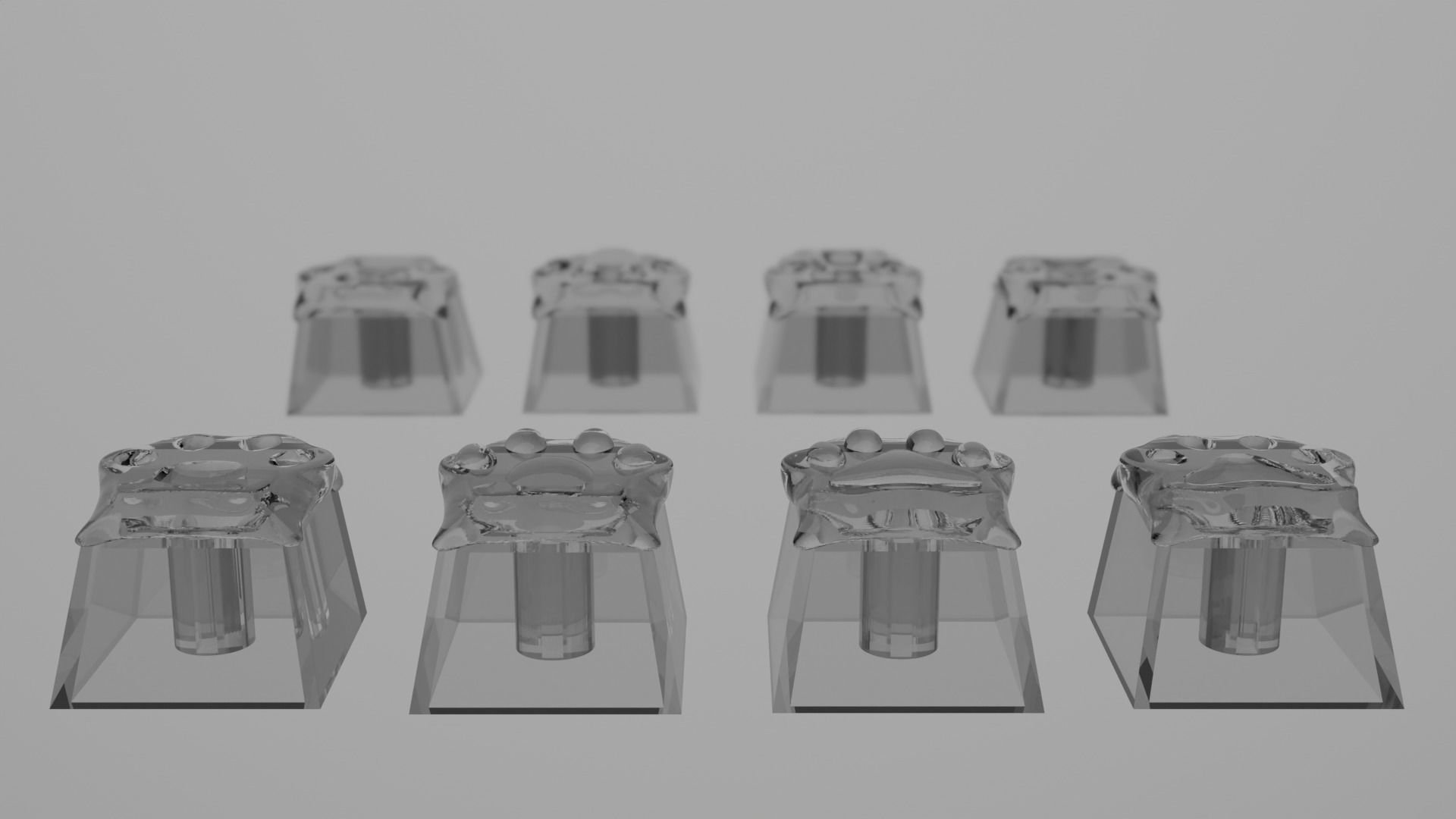 Cat Paw Keycaps 3D print model_3