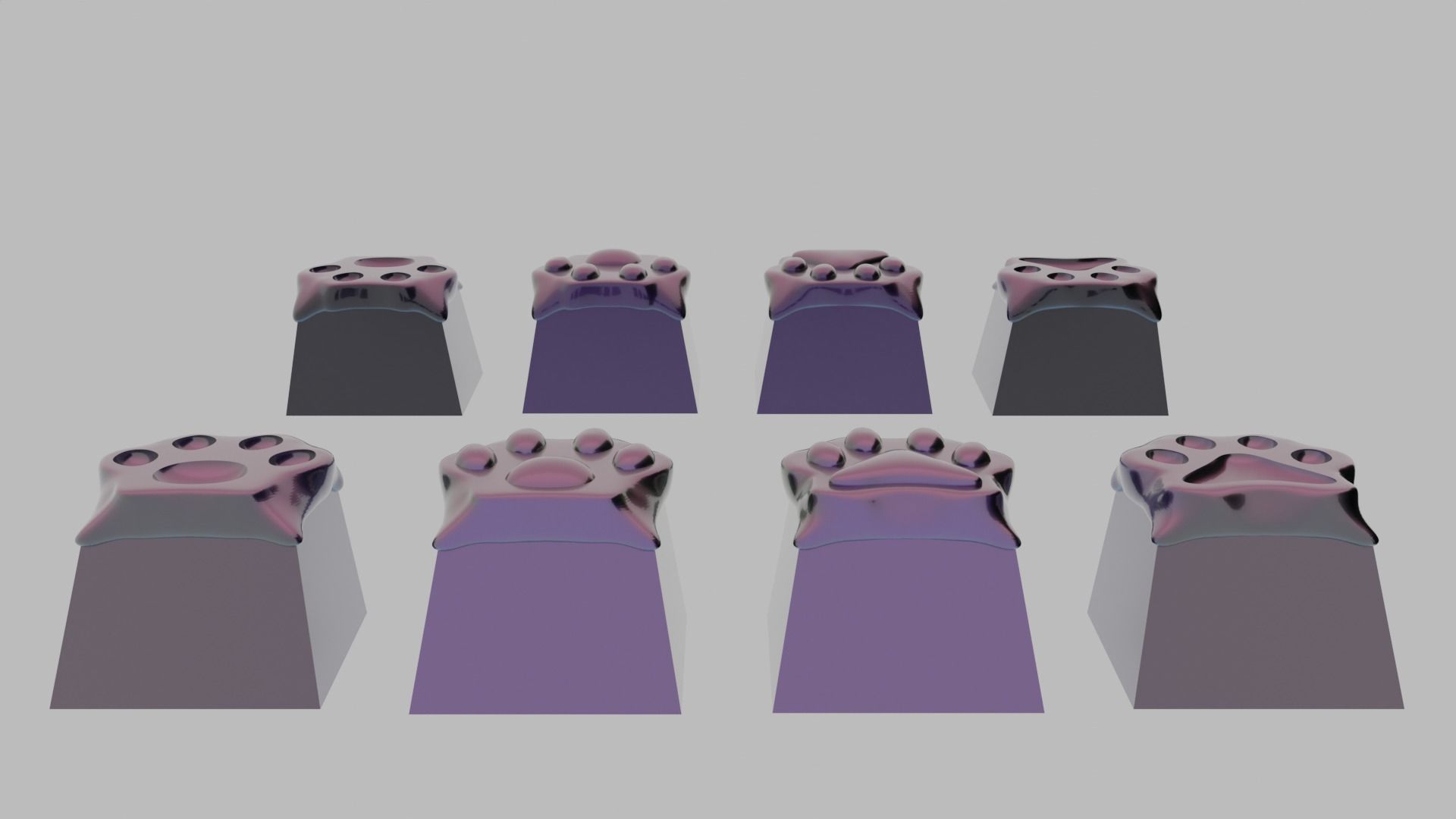 Cat Paw Keycaps 3D print model_6