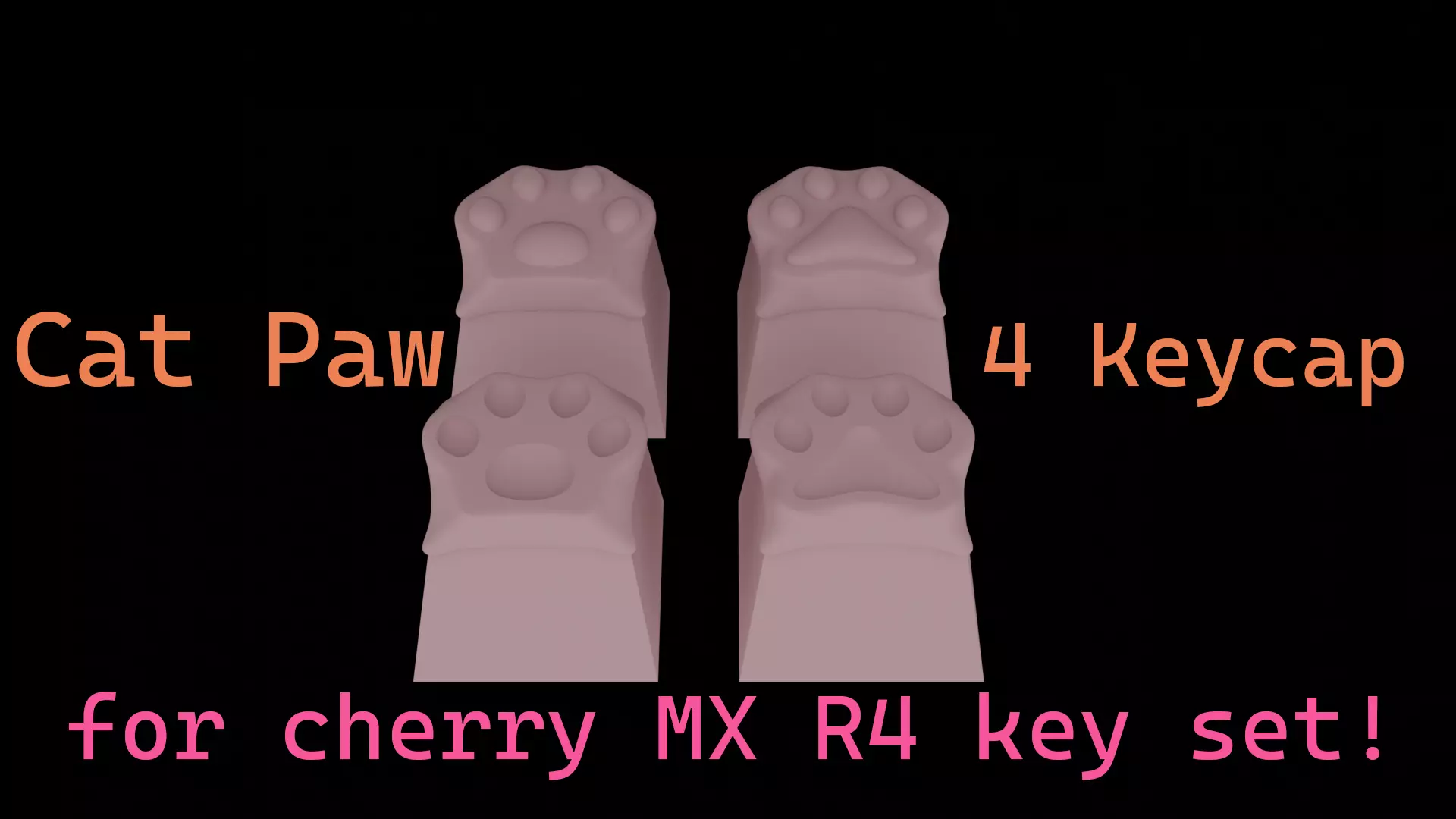 Cat Paw Keycaps 3D print model_0