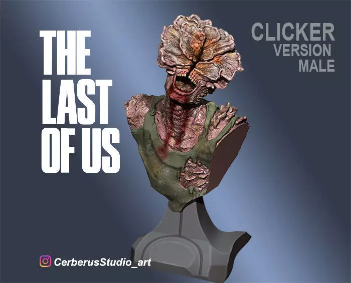 THE LAST OF US - CLICKER-BUST-MALE 3D print model_0