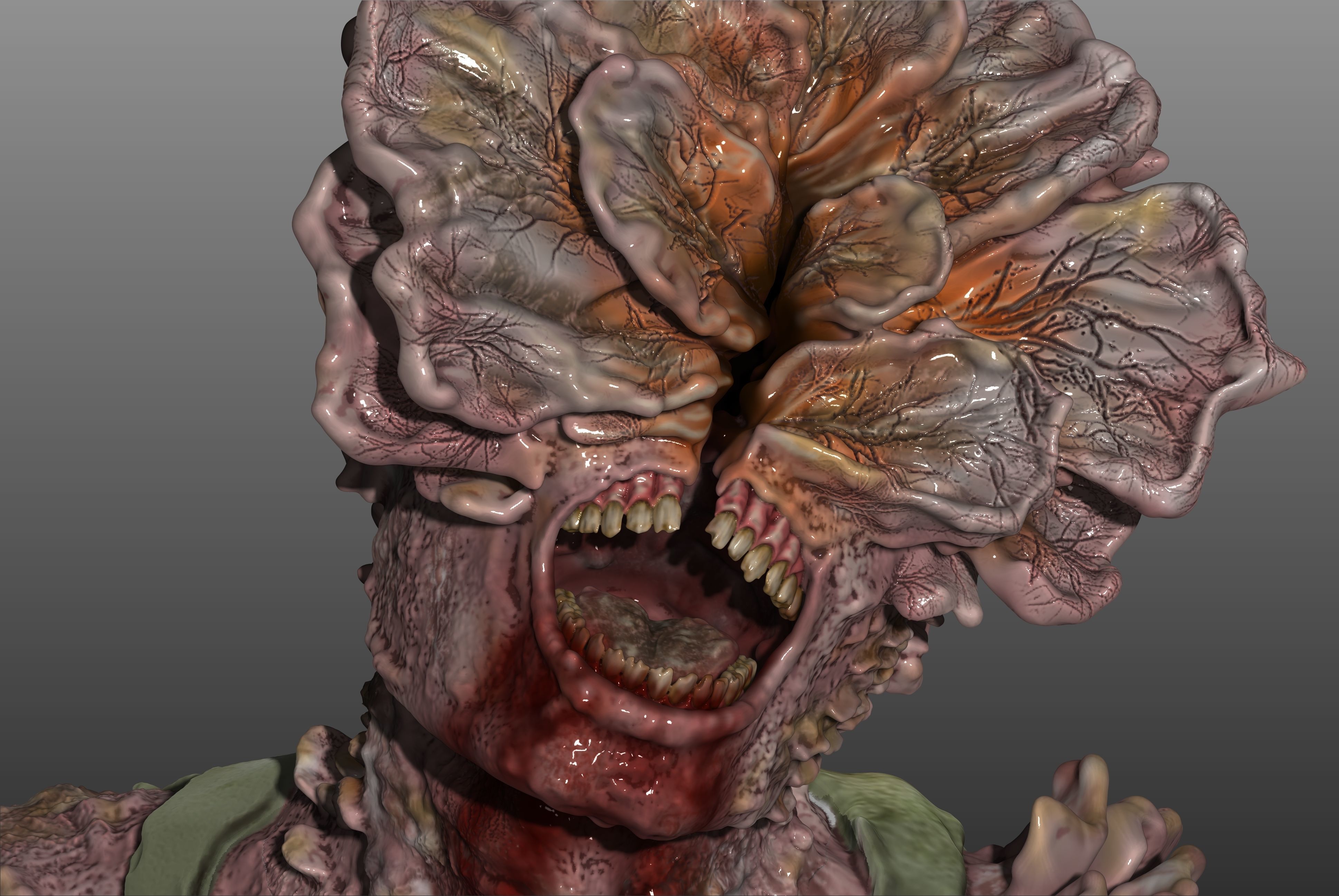 THE LAST OF US - CLICKER-BUST-MALE 3D print model_7