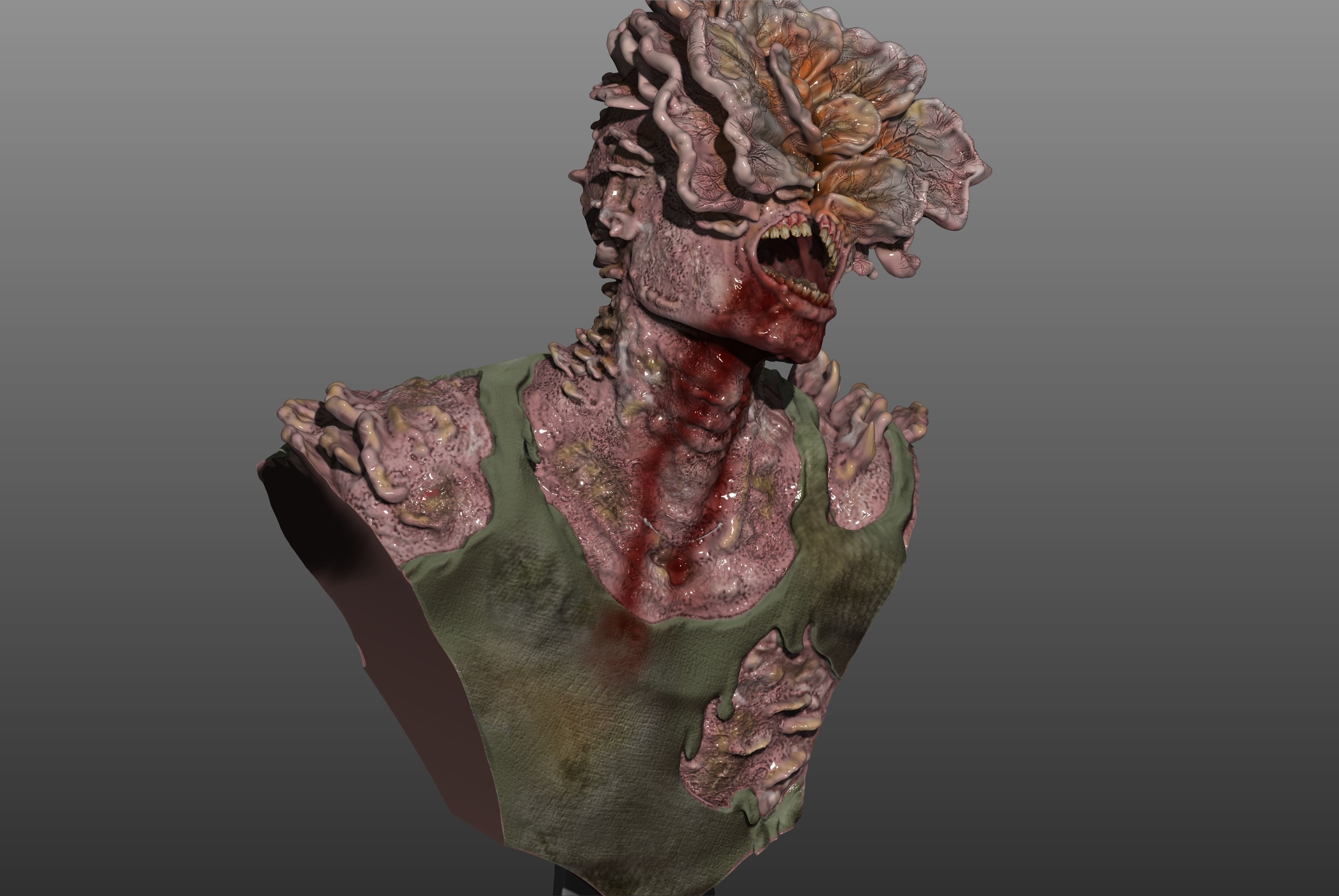 THE LAST OF US - CLICKER-BUST-MALE 3D print model_5