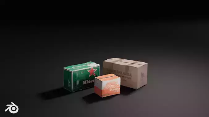 Cardboard Boxes - PBR Game Ready 