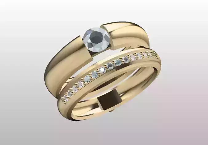 solitaire ring 3D print model