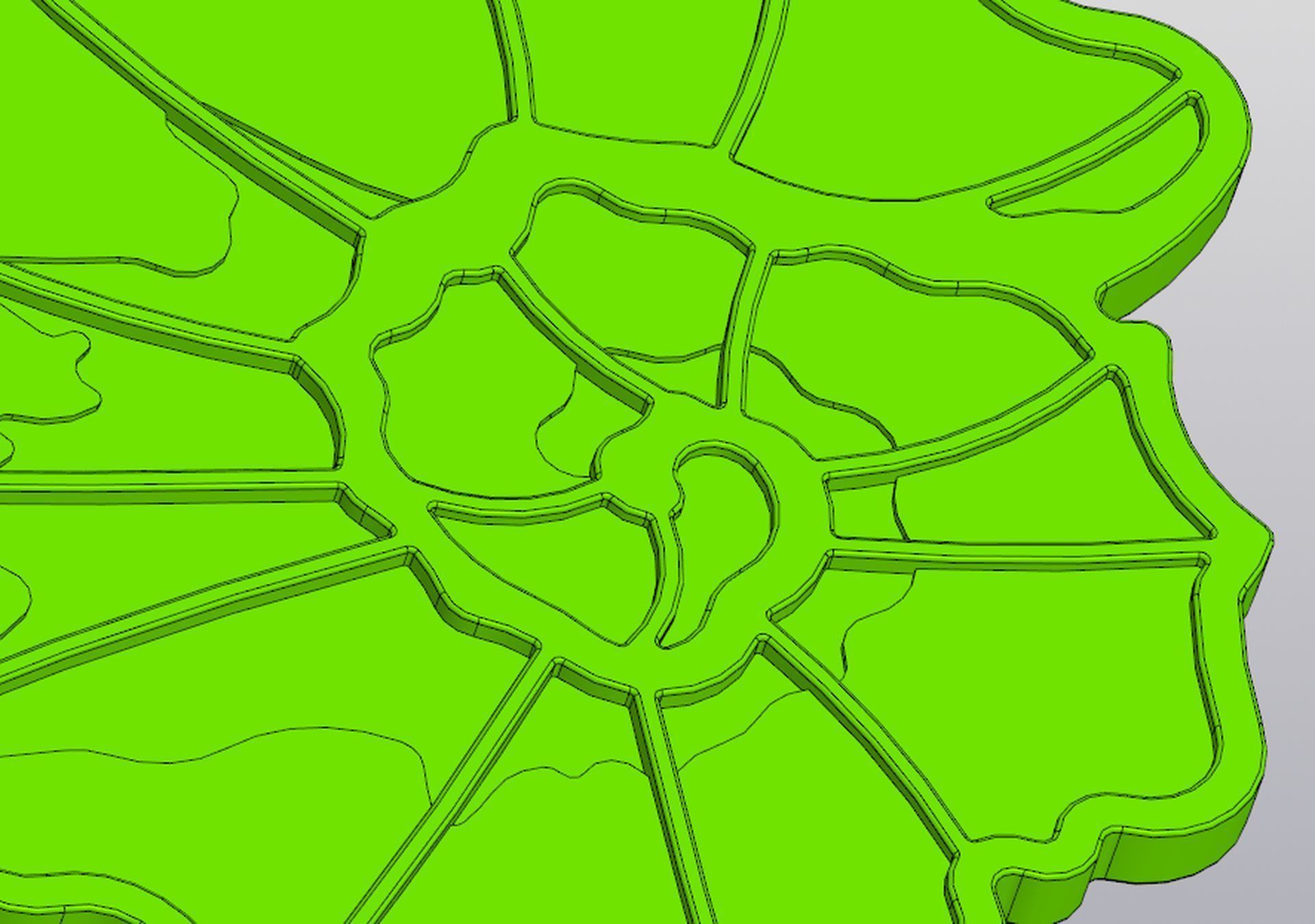 Begonia leaf cup coaster 3D print model_4