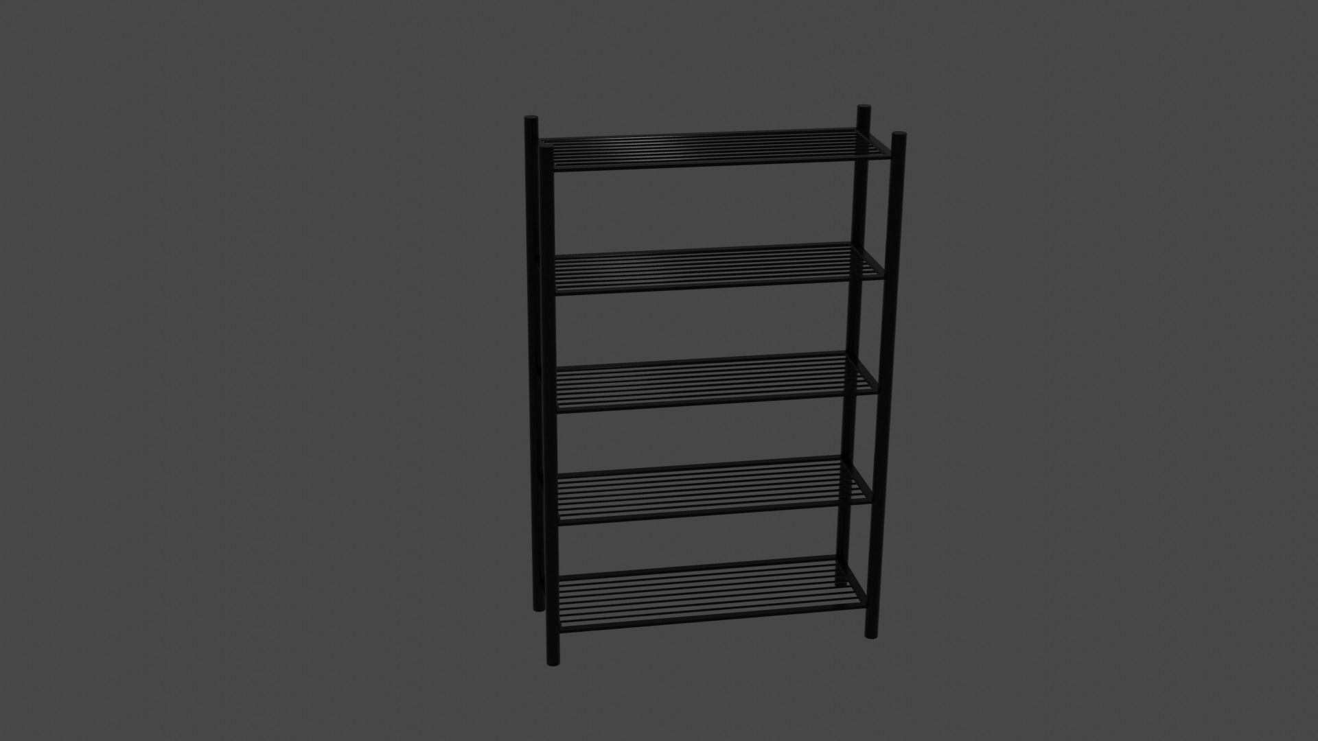 Wire shelf 3D model_2