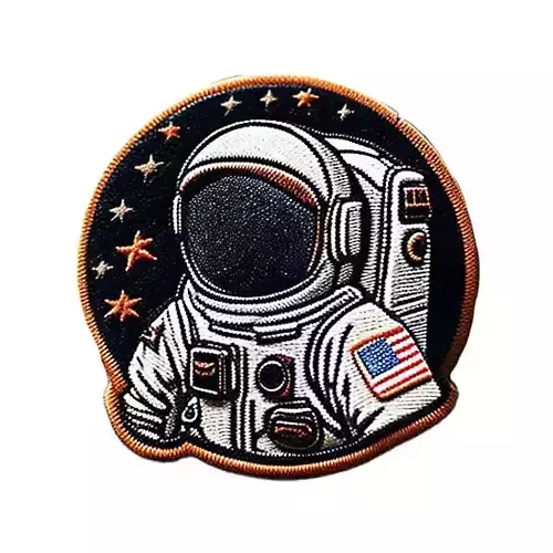 Astronaut embroidered patch v11 Texture