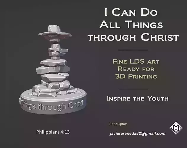 I can do all things through Christ  - LDS - Cairns 3D print model