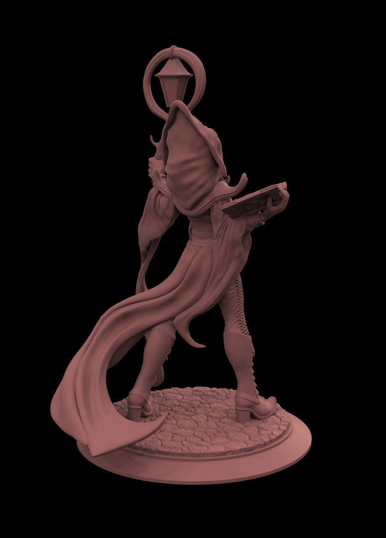Female mage Miniature 3D print model_2