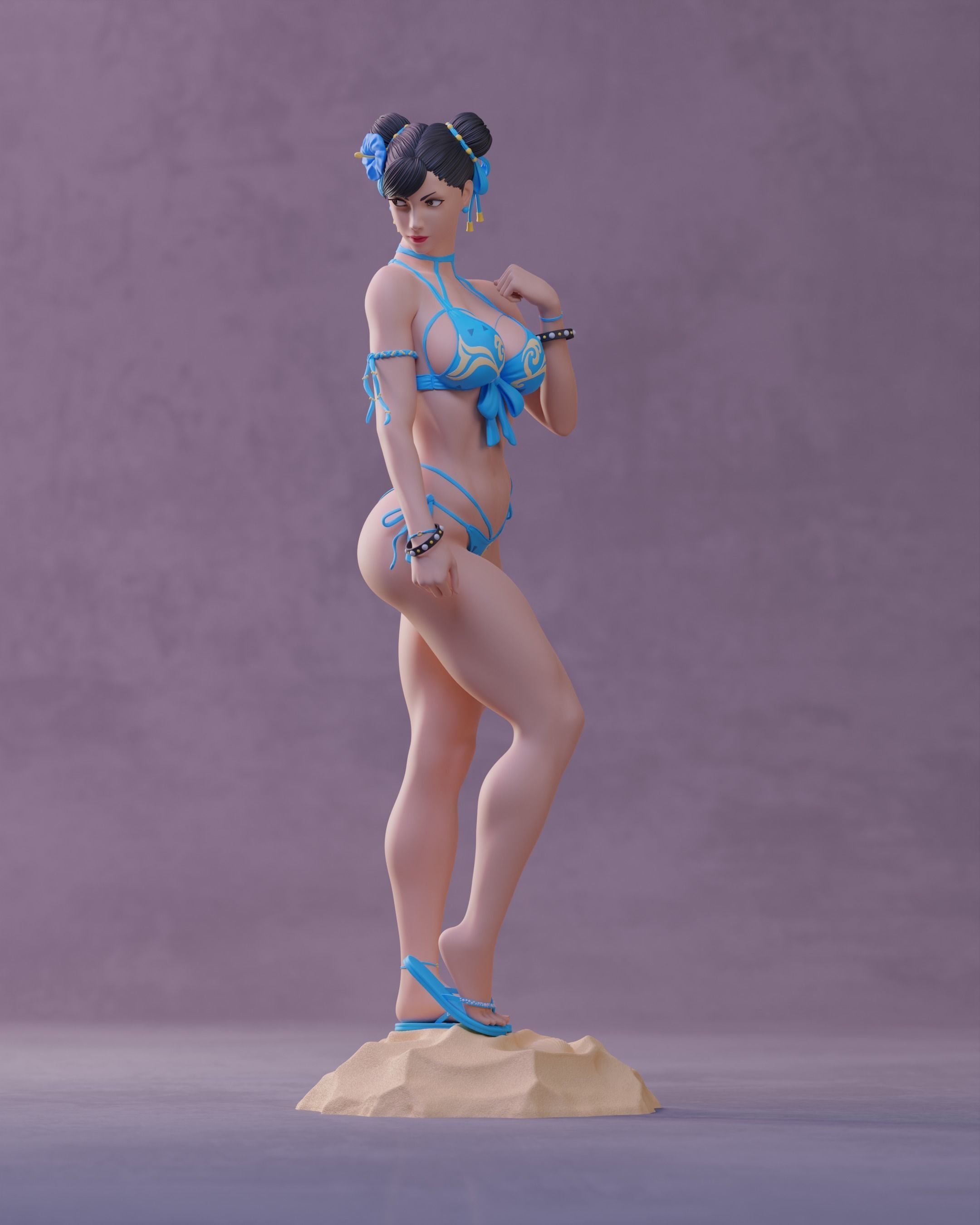 Chun-Li Bikini 3D print model_2