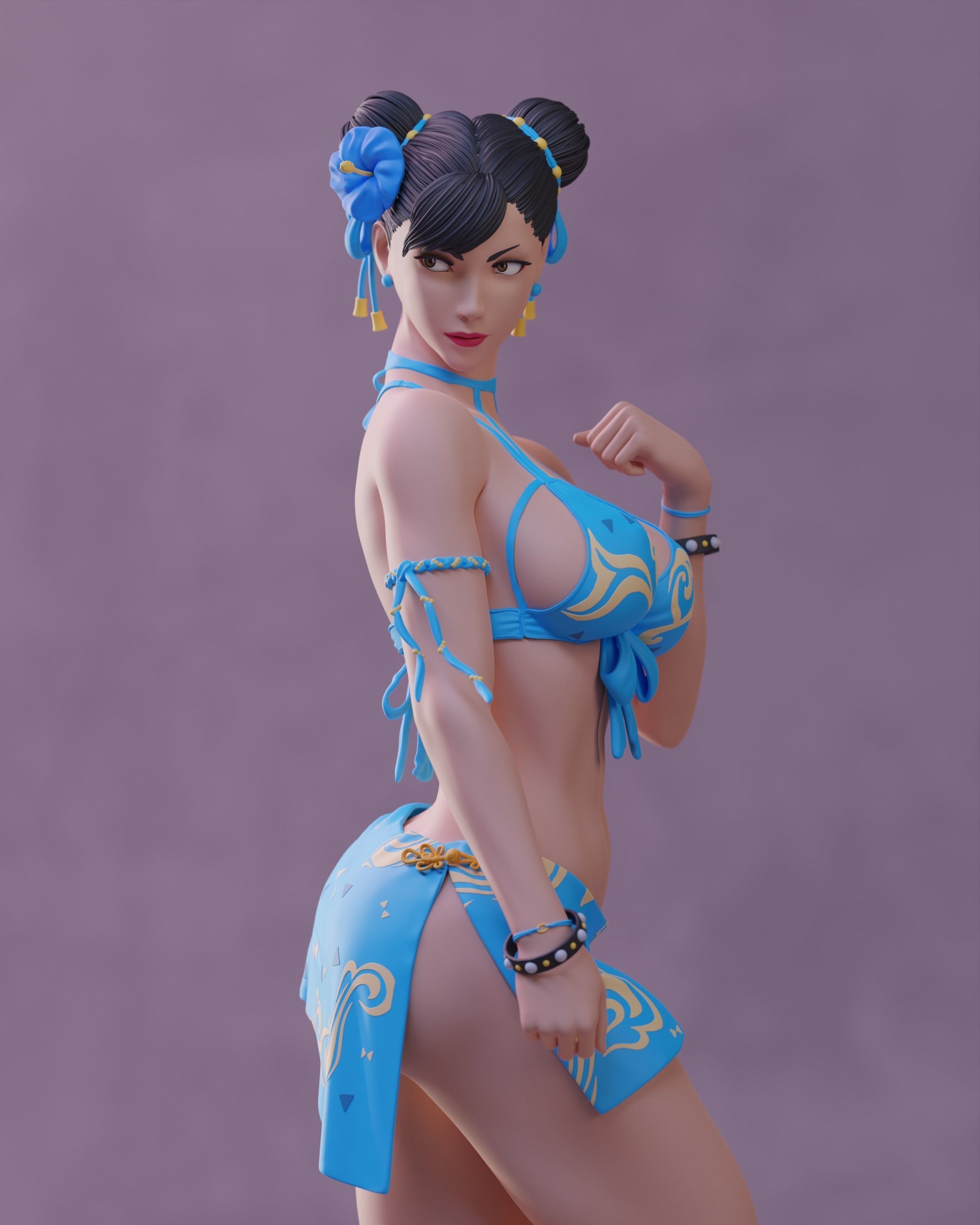 Chun-Li Bikini 3D print model_14