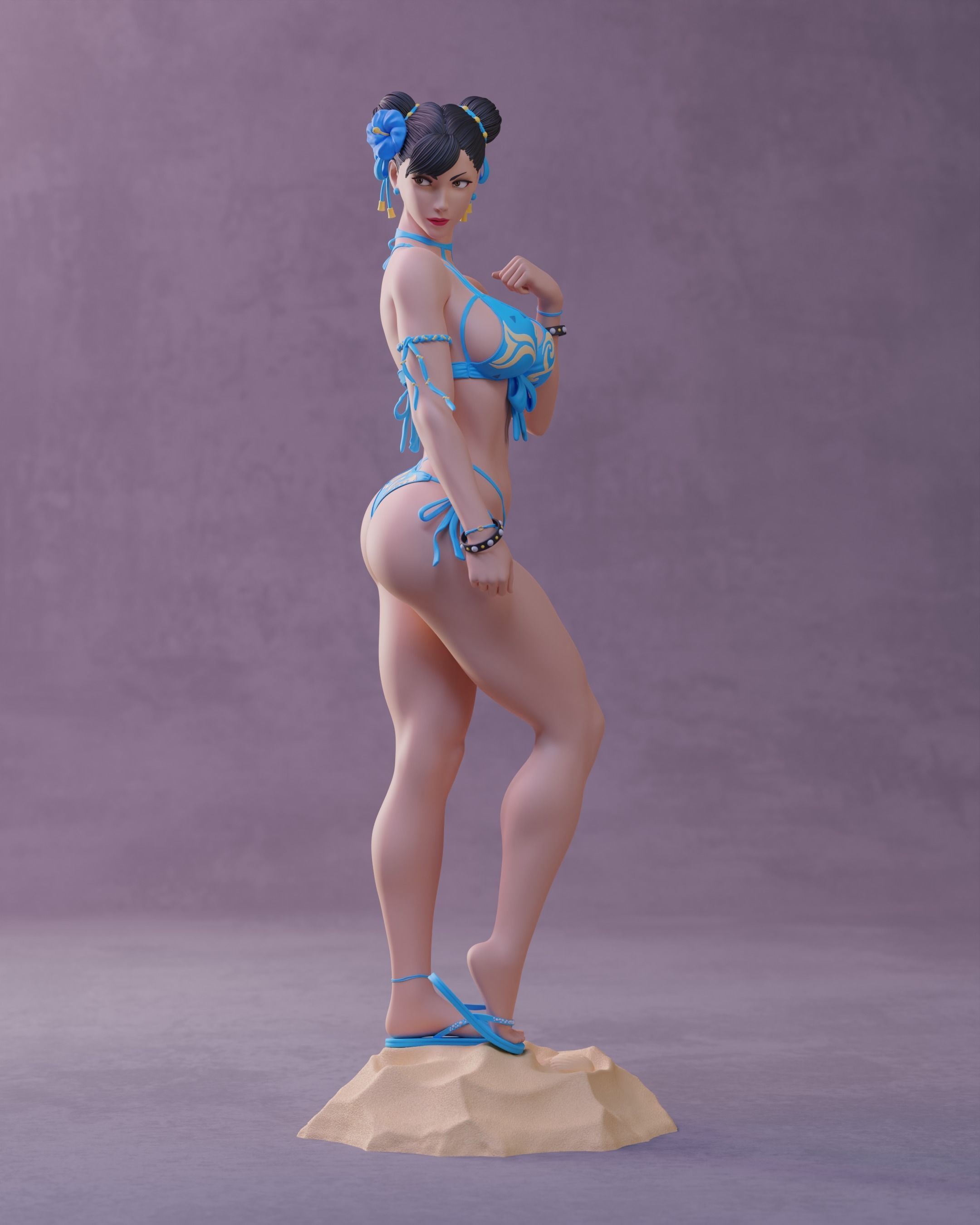 Chun-Li Bikini 3D print model_5
