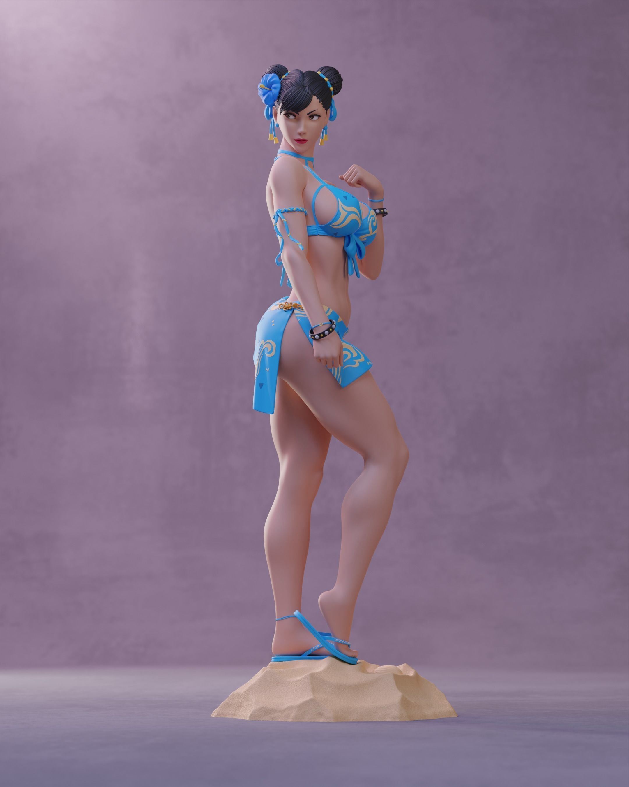 Chun-Li Bikini 3D print model_13