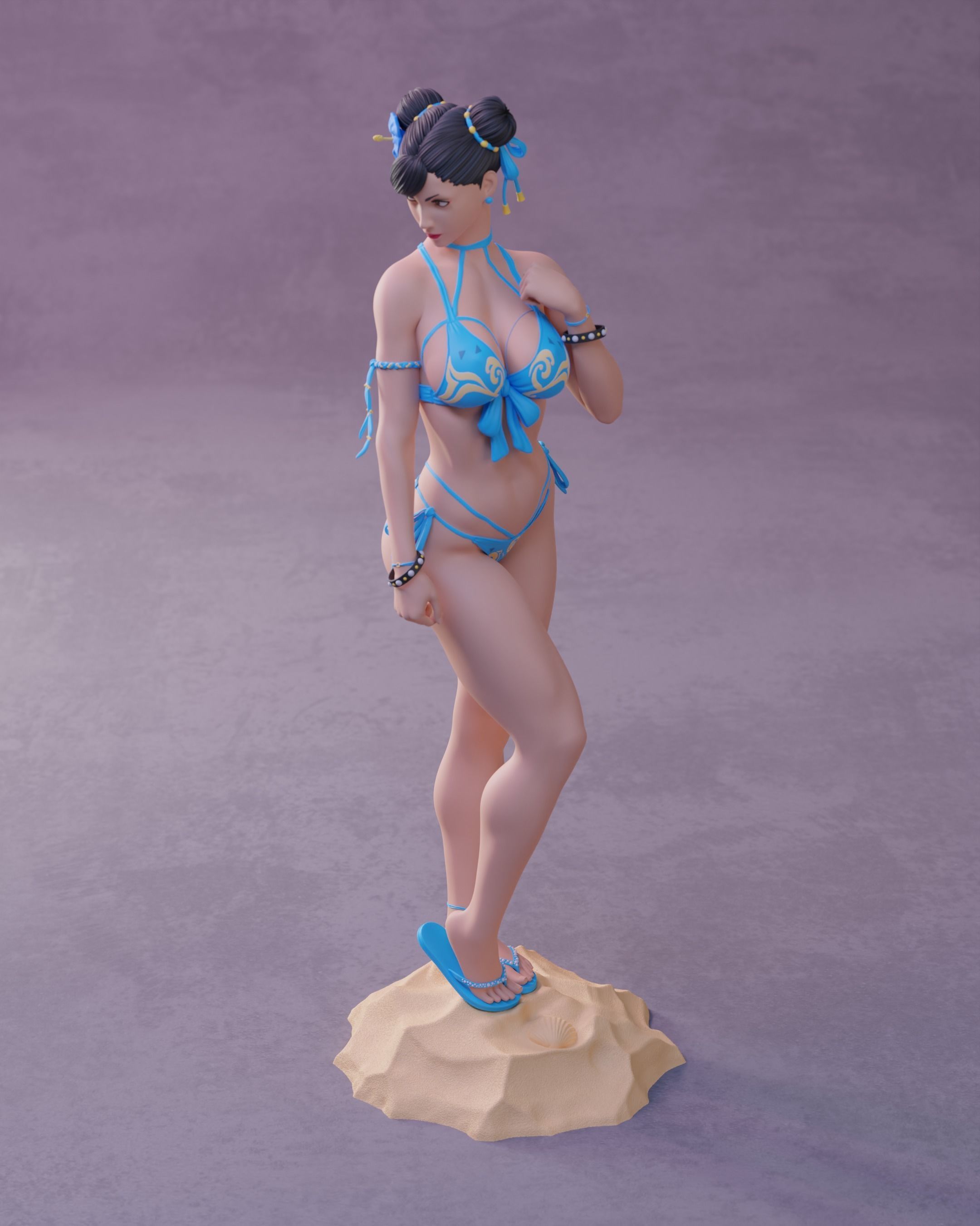 Chun-Li Bikini 3D print model_7