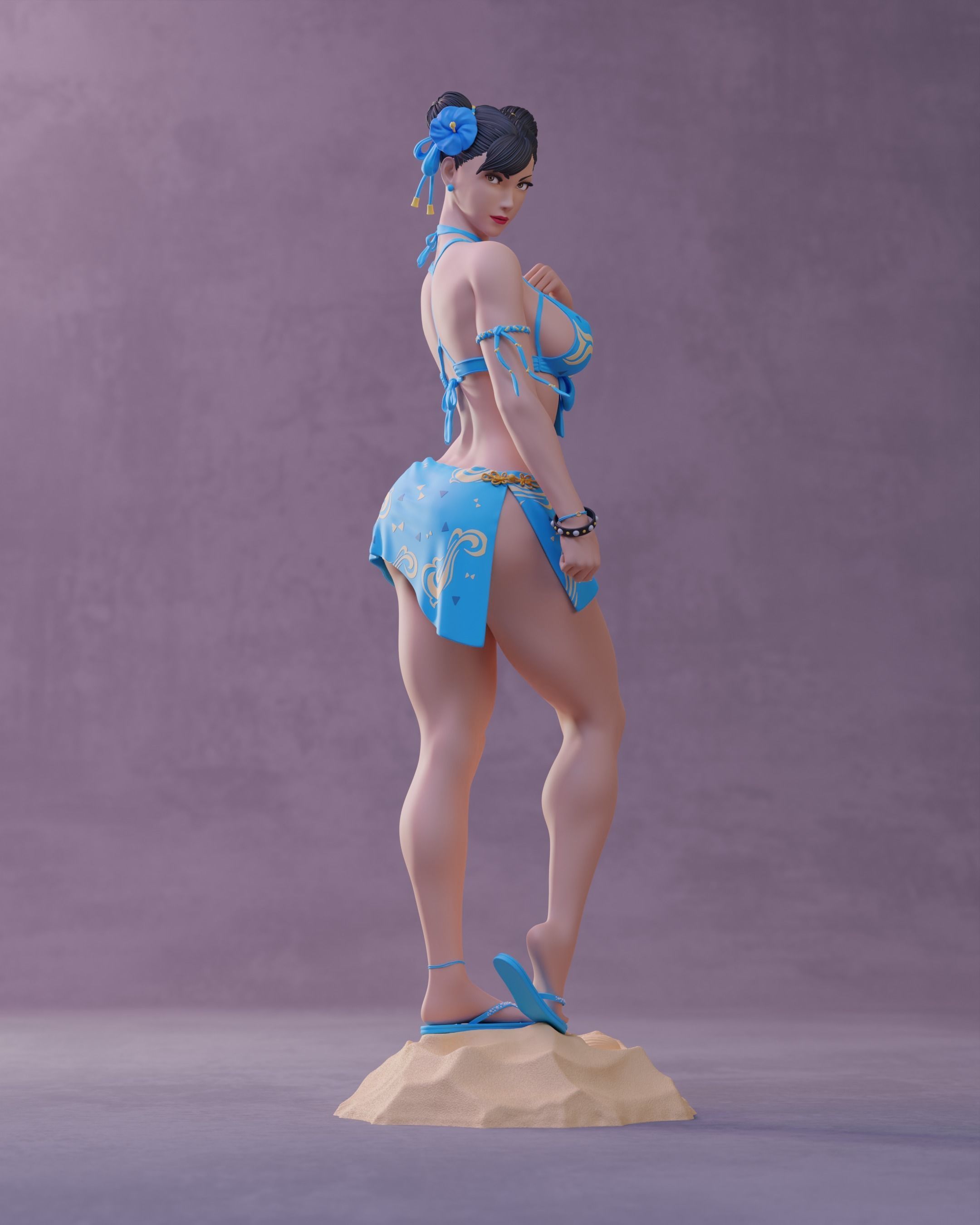 Chun-Li Bikini 3D print model_9