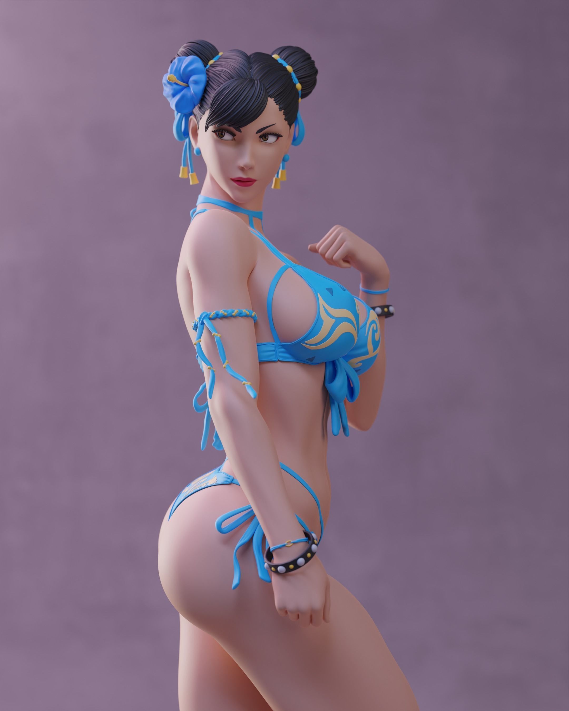 Chun-Li Bikini 3D print model_6