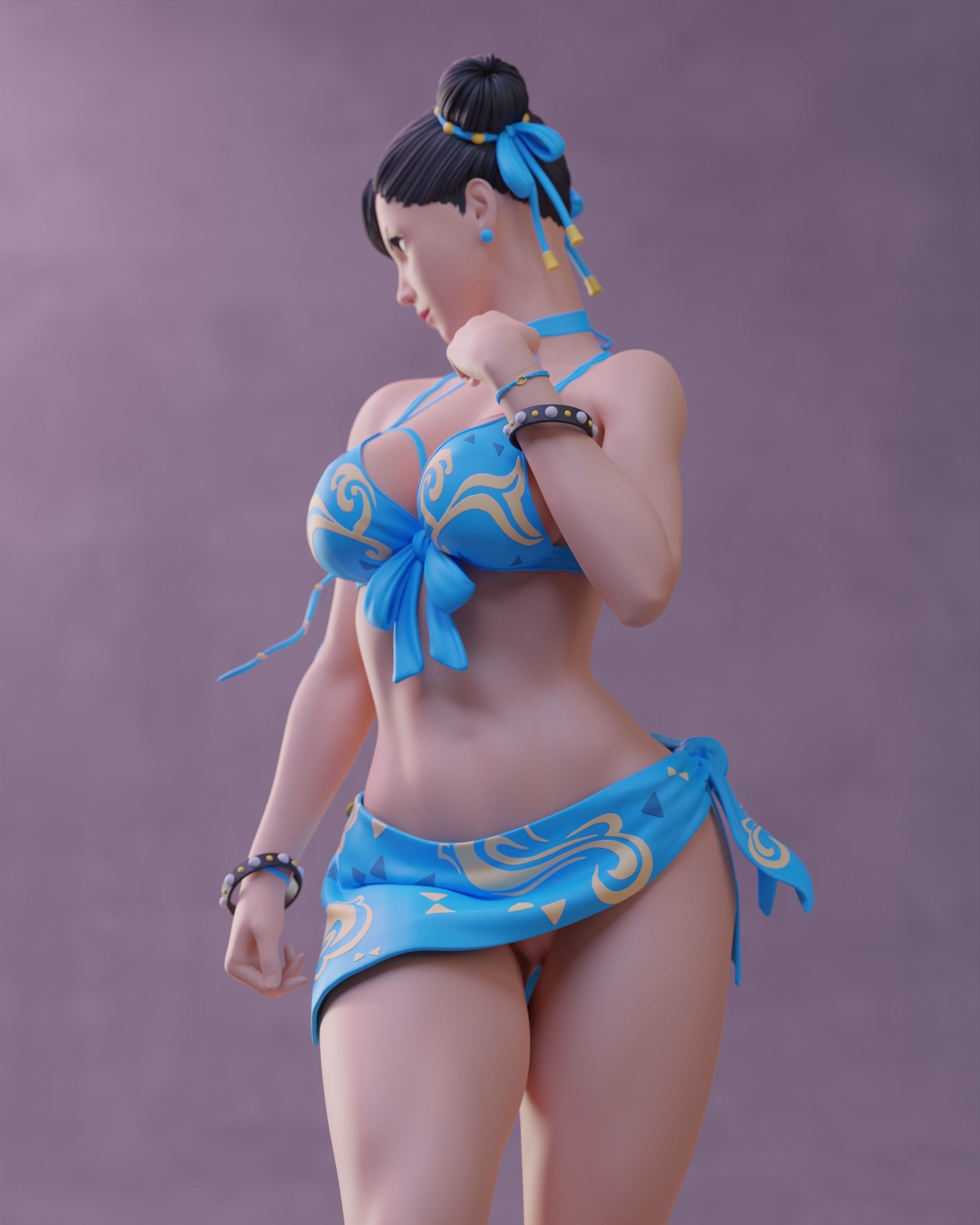 Chun-Li Bikini 3D print model_11