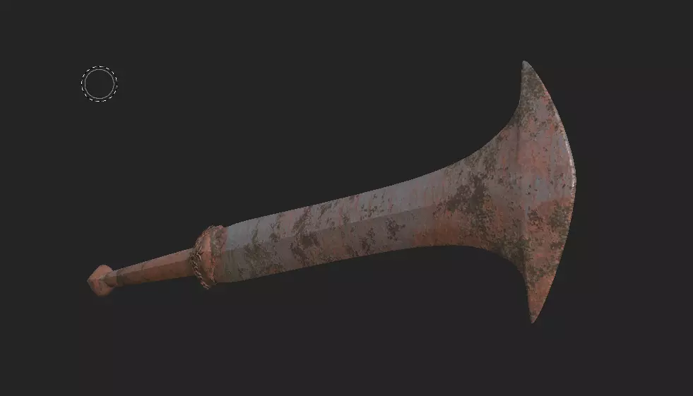 African Sword Free low-poly 3D model