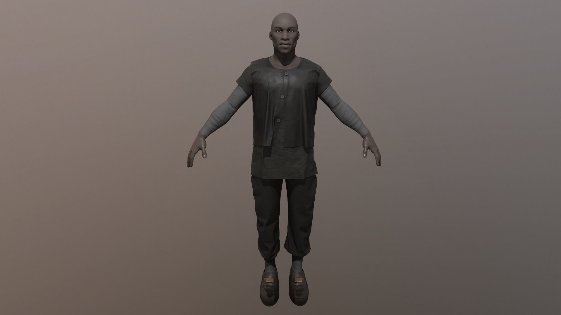 Medieval Village Character 3D model_8