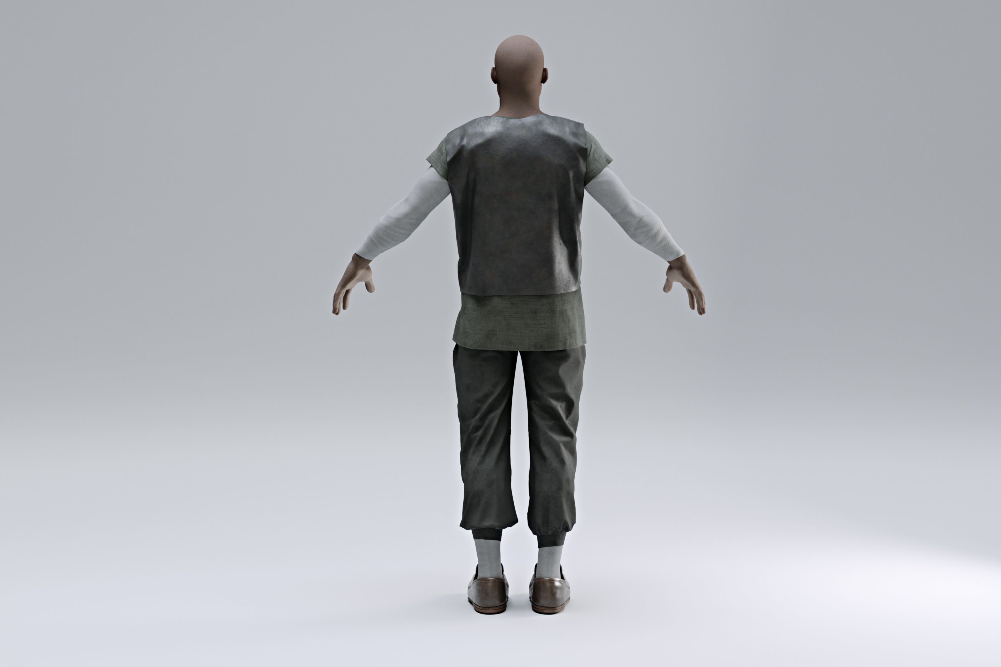 Medieval Village Character 3D model_5