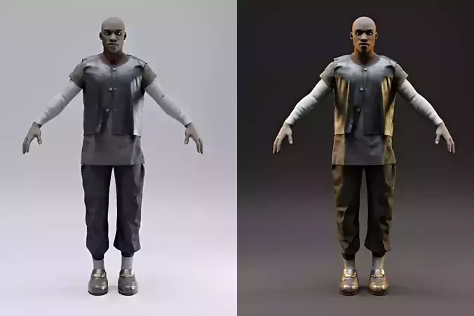 Medieval Village Character 3D model