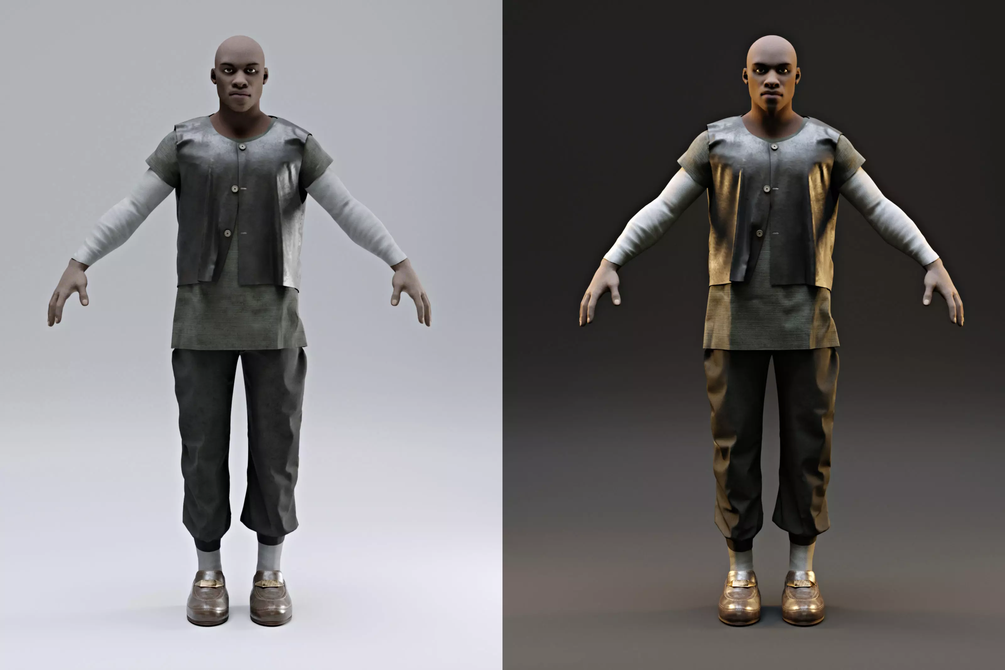 Medieval Village Character 3D model_0