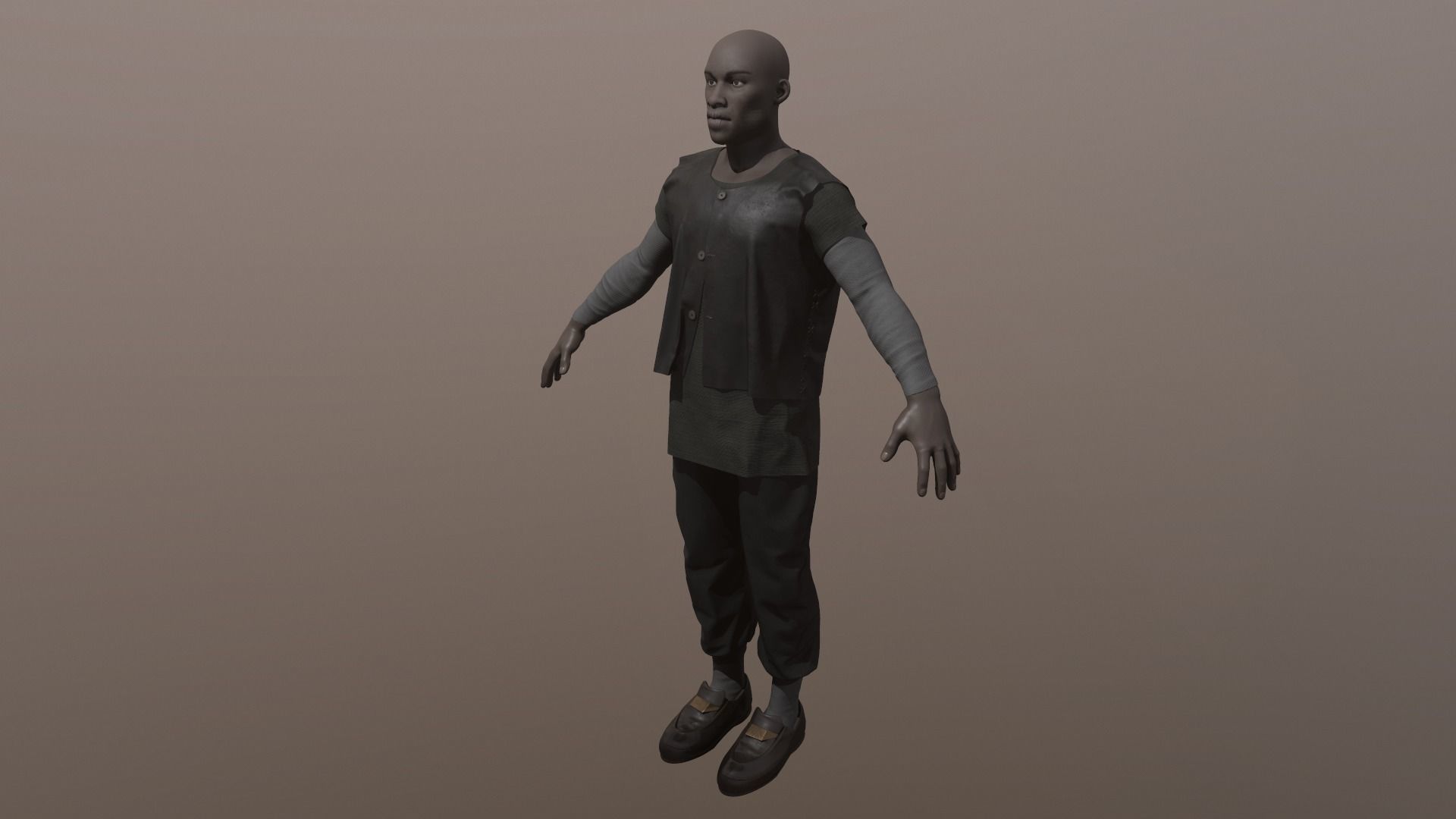 Medieval Village Character 3D model_9