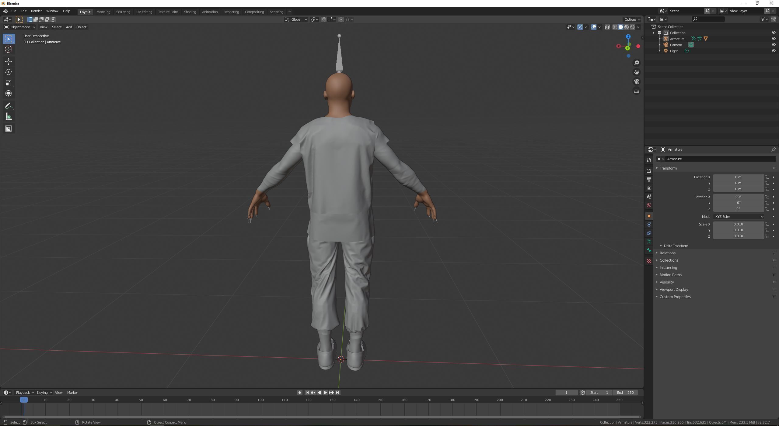 Medieval Village Character 3D model_16
