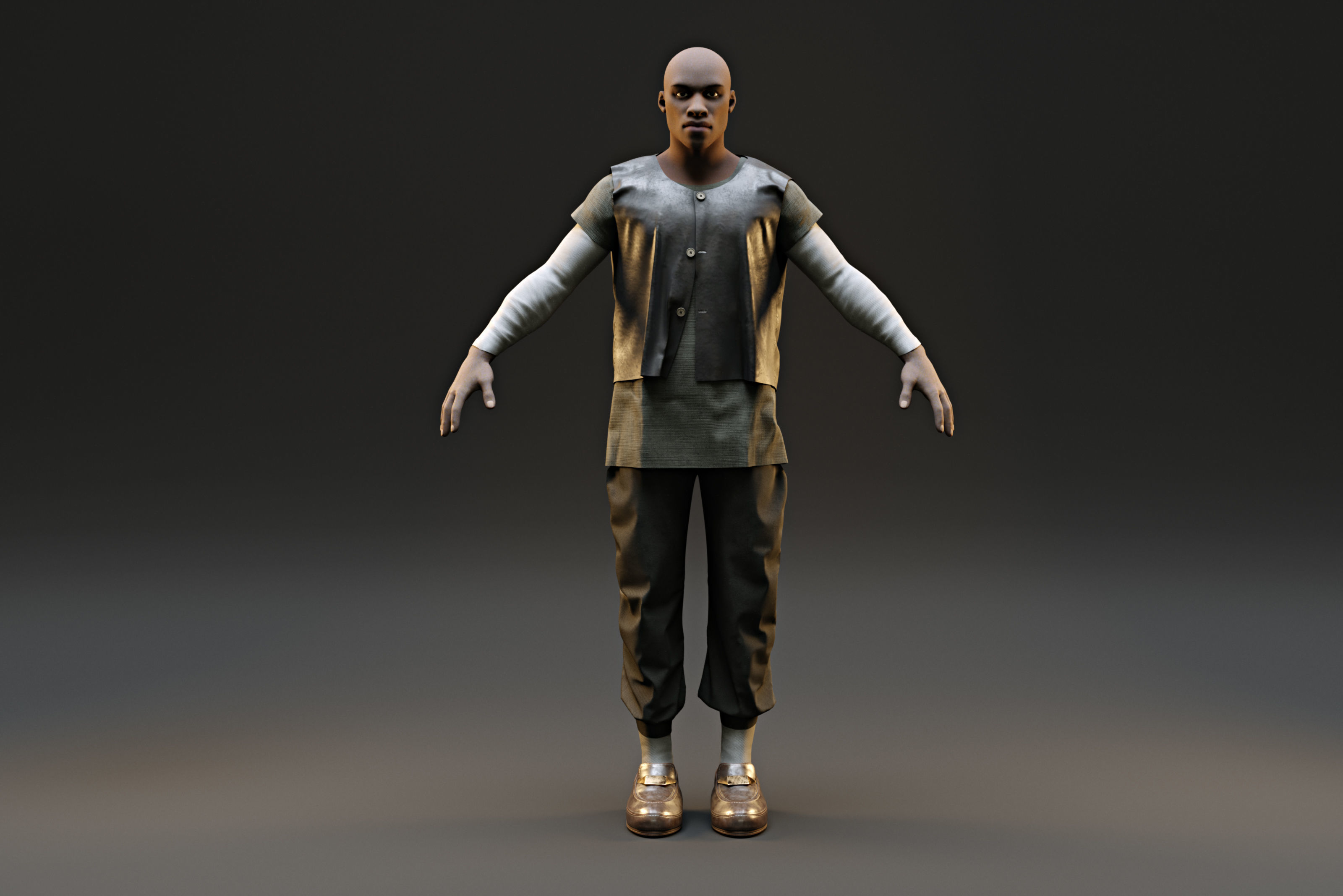 Medieval Village Character 3D model_3