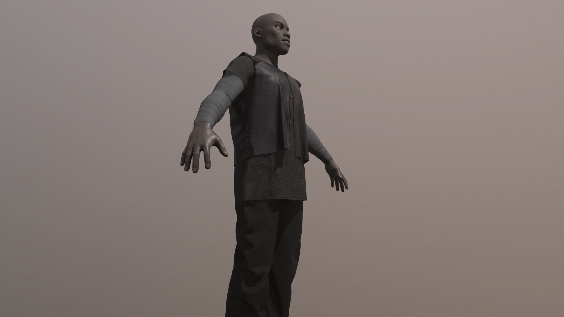 Medieval Village Character 3D model_12